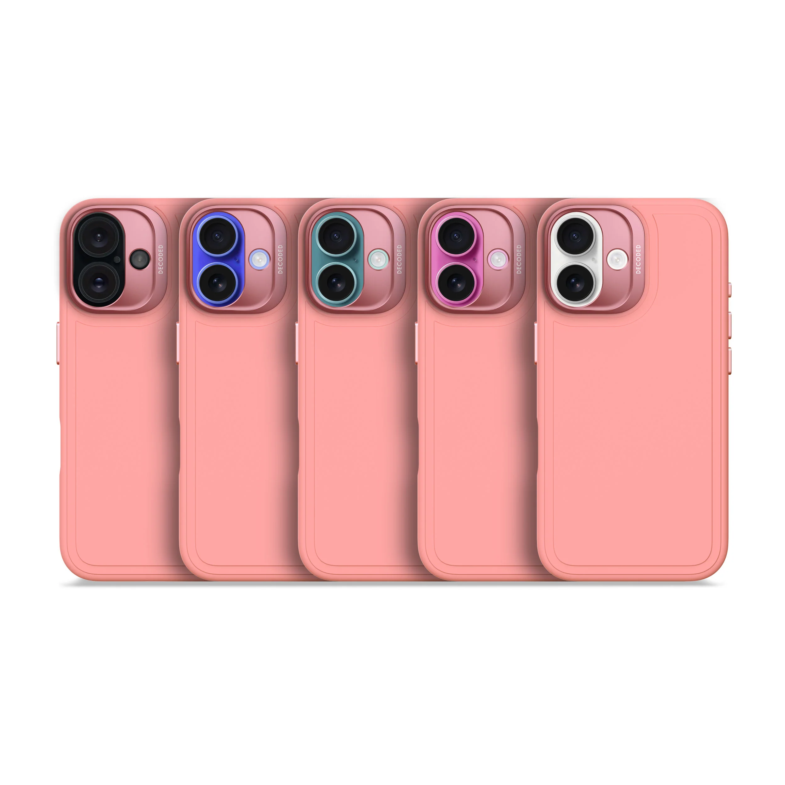 AntiMicrobial Silicone Stacks Case | Bubble Gum | iPhone 16 Plus | D25IPO16PLBCST9BM - Image 9
