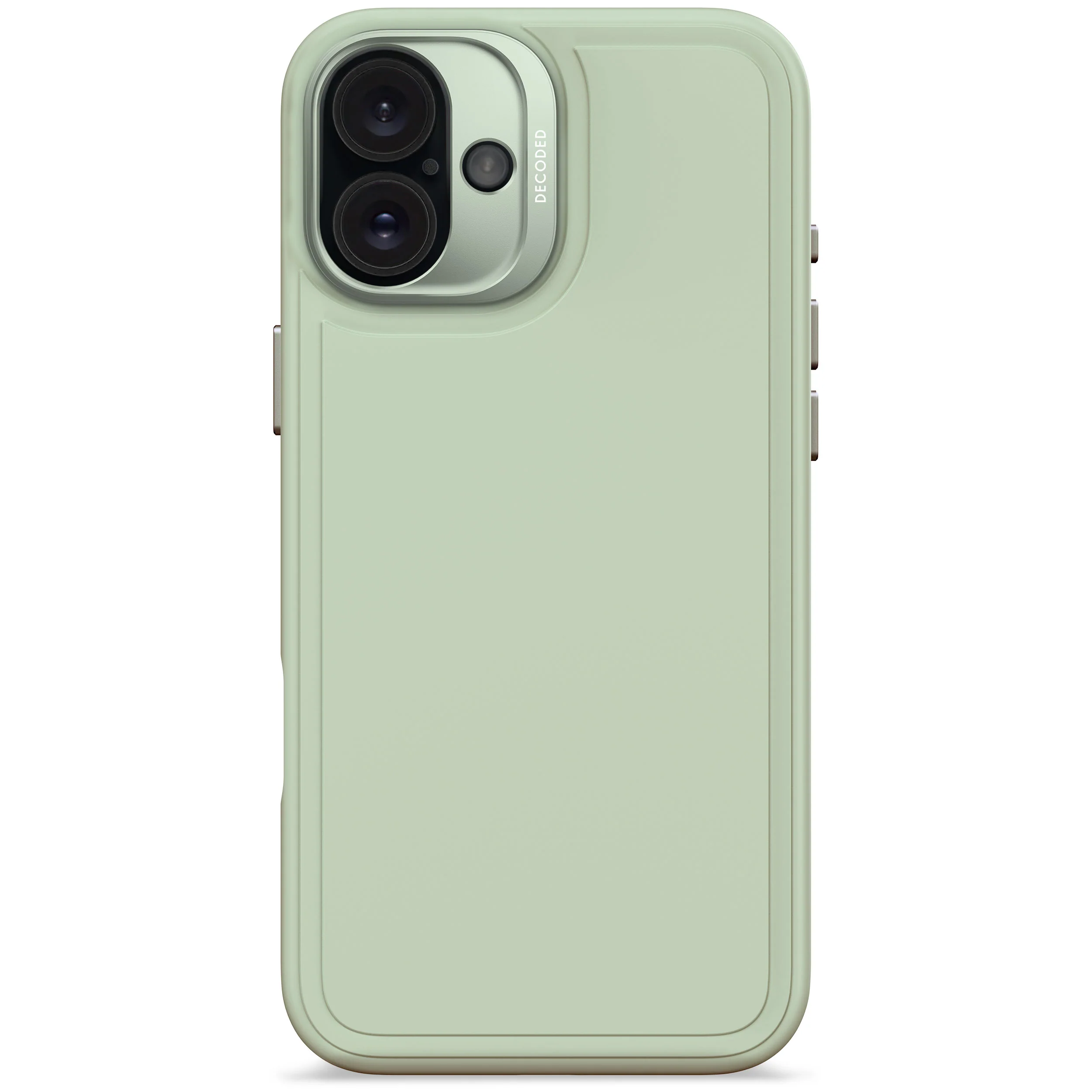 AntiMicrobial Silicone Stacks Case | Mist Green | iPhone 16 Plus | D25IPO16PLBCST9MN