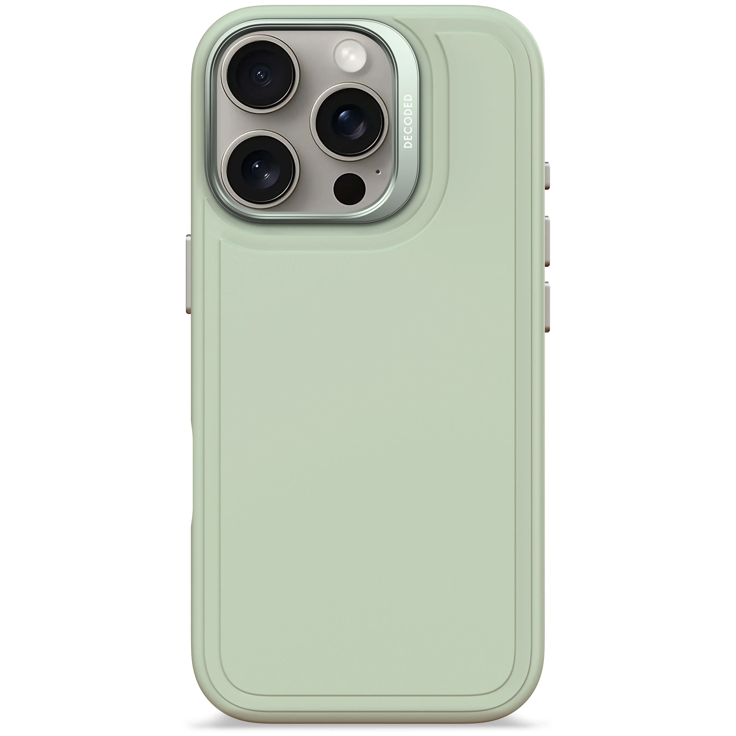 AntiMicrobial Silicone Stacks Case | Mist Green | iPhone 16 Pro | D25IPO16PBCST9MN