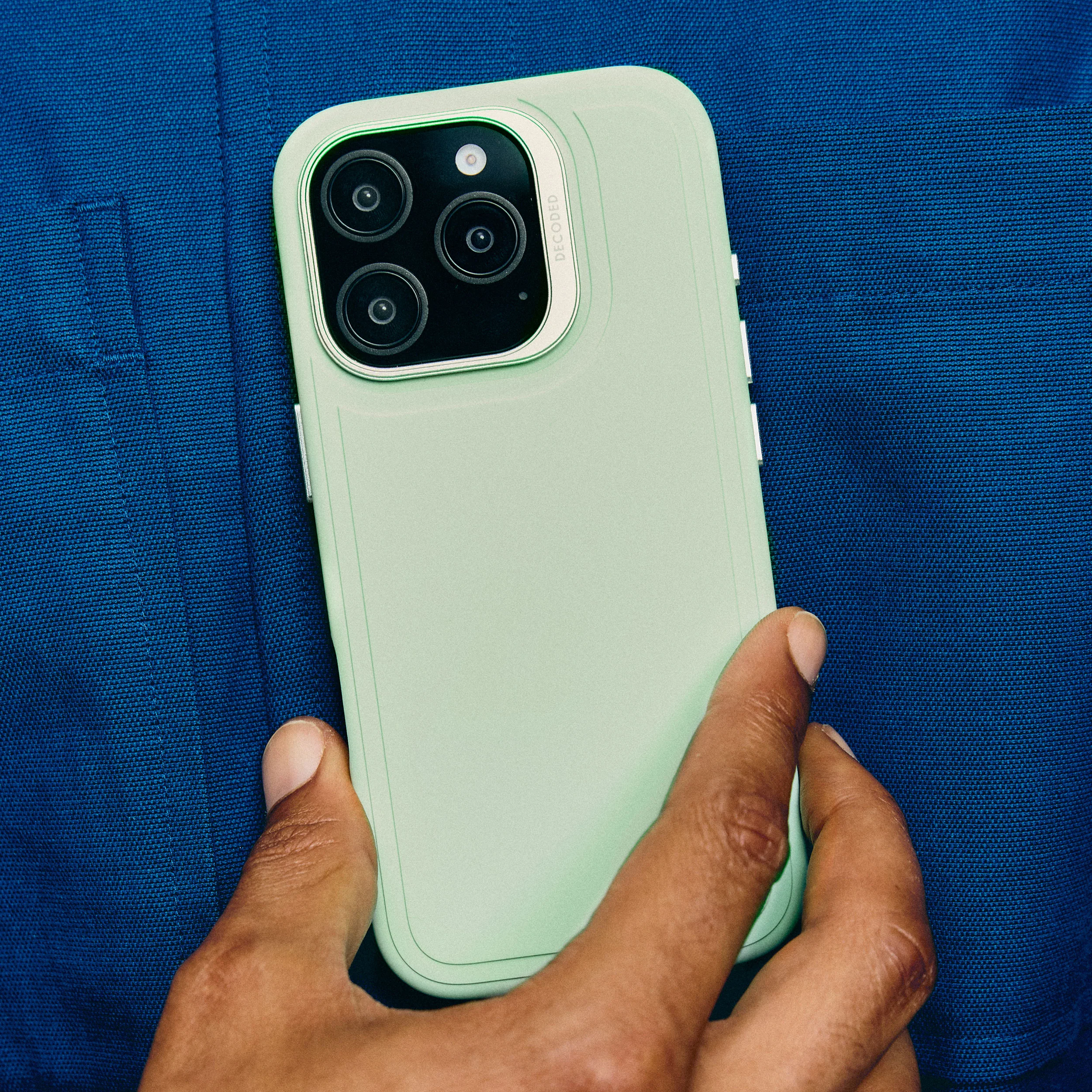 AntiMicrobial Silicone Stacks Case | Mist Green | iPhone 16 Pro Max | D25IPO16PMBCST9MN - Image 3