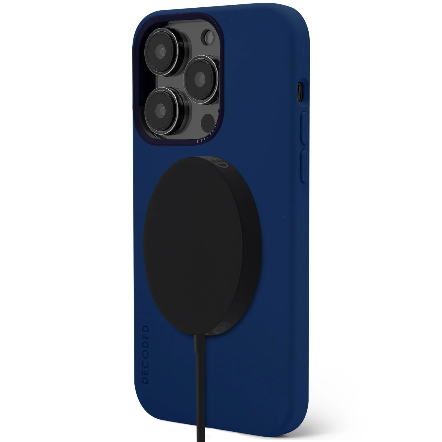 AntiMicrobial Silicone Back Case | Navy Peony | iPhone 14 Pro | D23IPO14PBCS9NE - Image 3