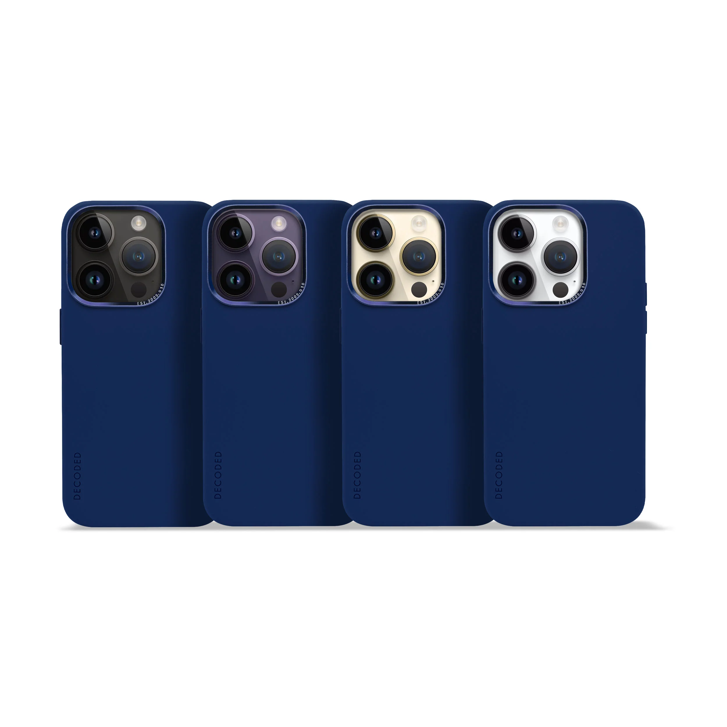 AntiMicrobial Silicone Back Case | Navy Peony | iPhone 14 Pro Max | D23IPO14PMBCS9NE - Image 8