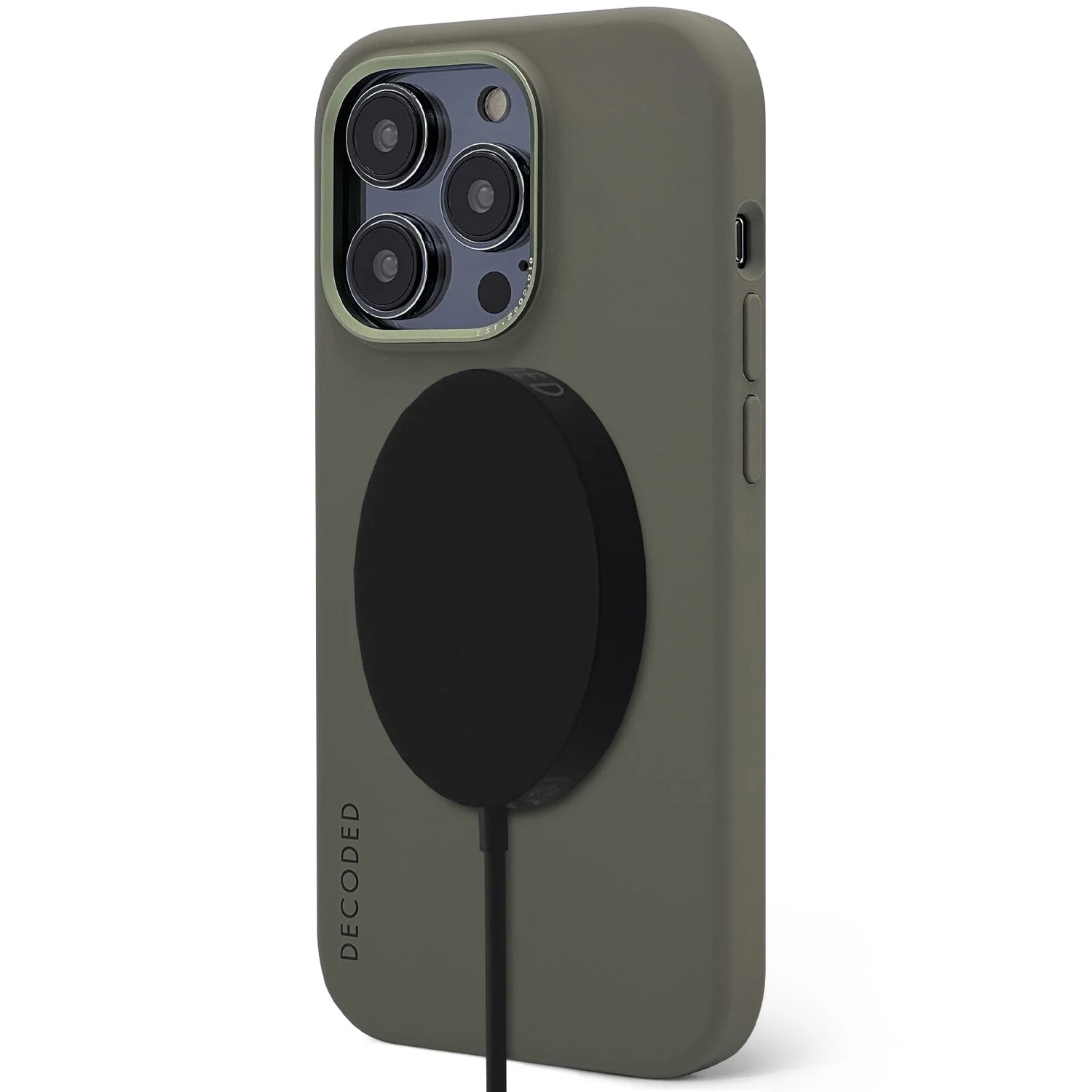 AntiMicrobial Silicone Back Case | Olive | iPhone 14 Pro | D23IPO14PBCS9OE - Image 3