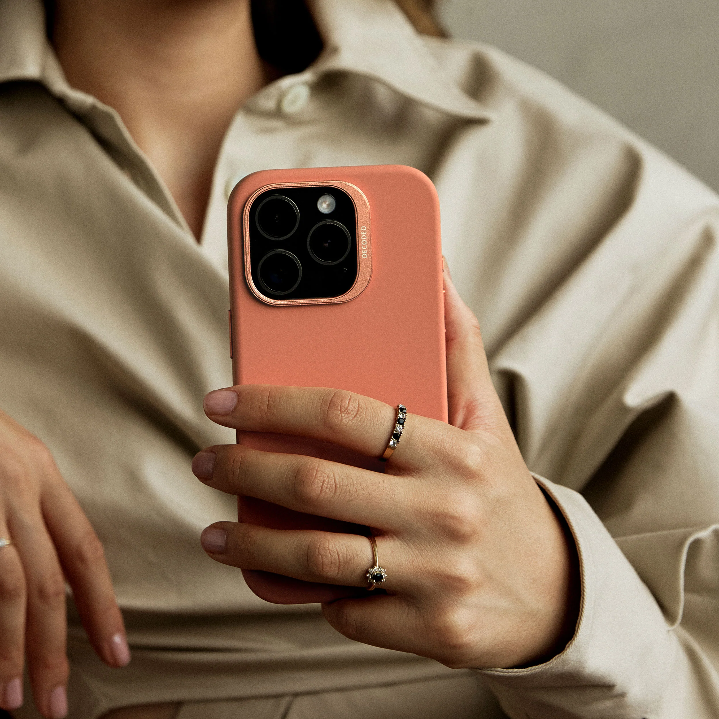 AntiMicrobial Silicone Case | Sand Stone Pink | iPhone 16 Pro | D25IPO16PBCS9SE - Image 5