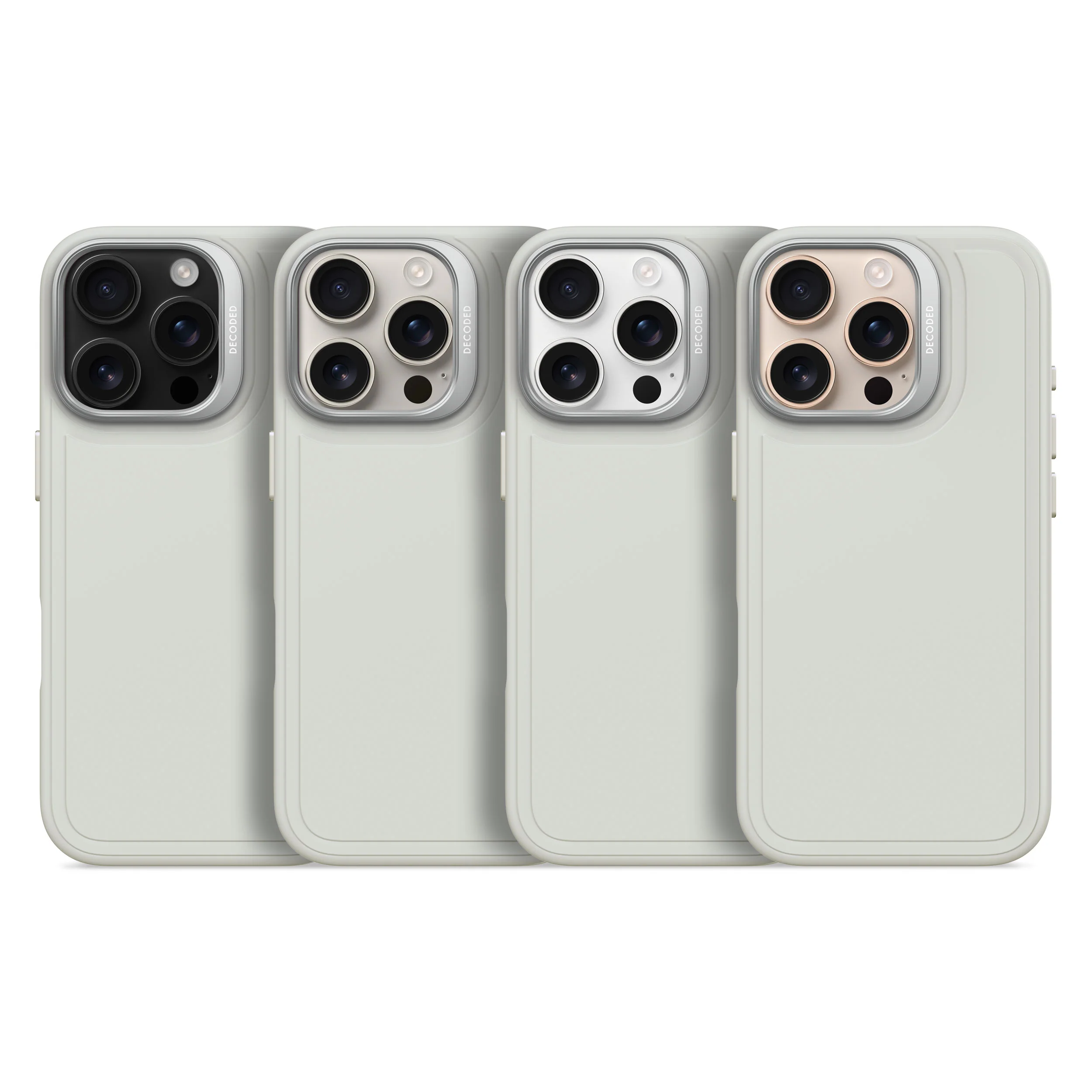 AntiMicrobial Silicone Stacks Case | Stone Grey | iPhone 16 Pro | D25IPO16PBCST9SY - Image 11
