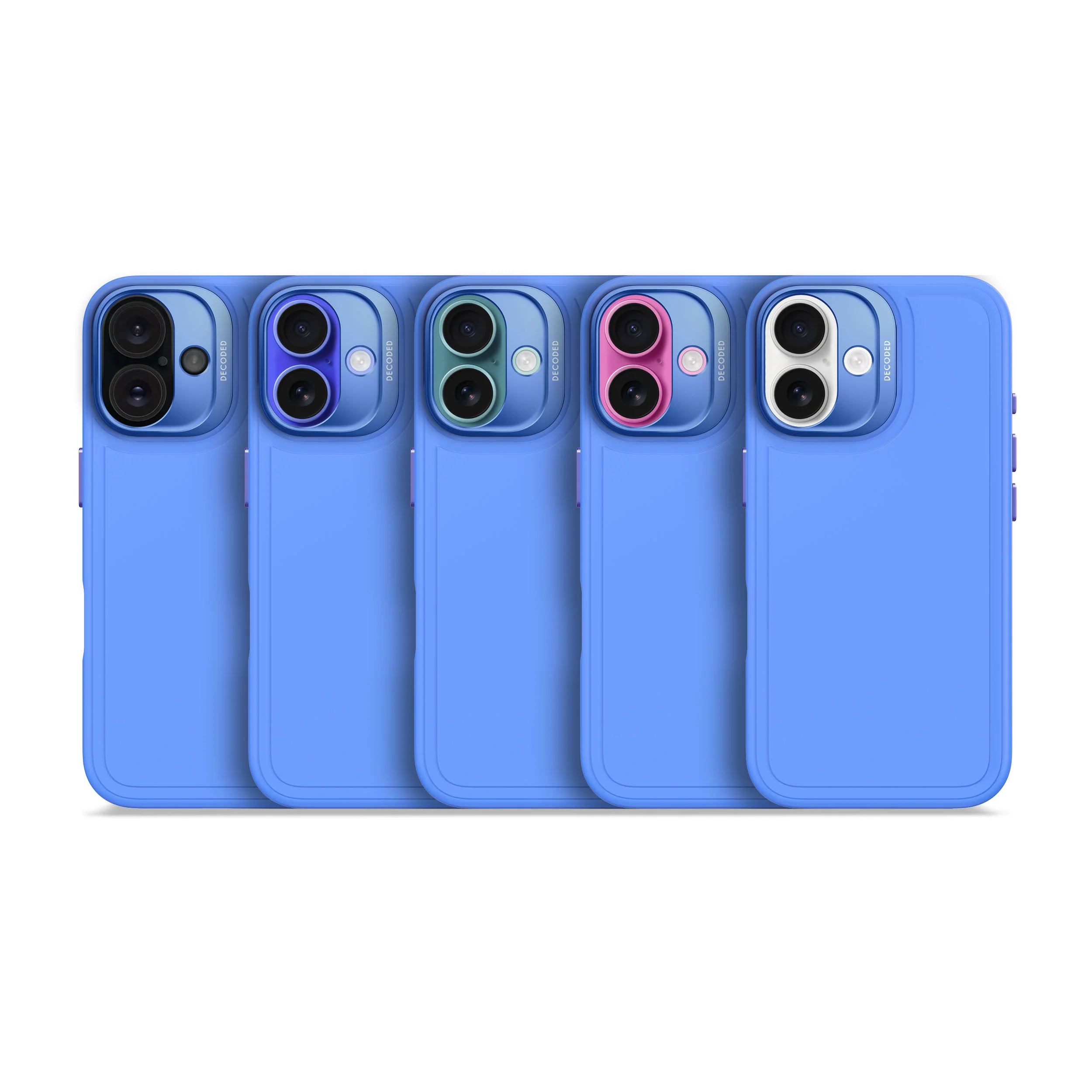 AntiMicrobial Silicone Stacks Case | Super Sonic Blue | iPhone 16 | D25IPO16BCST9SC - Image 9