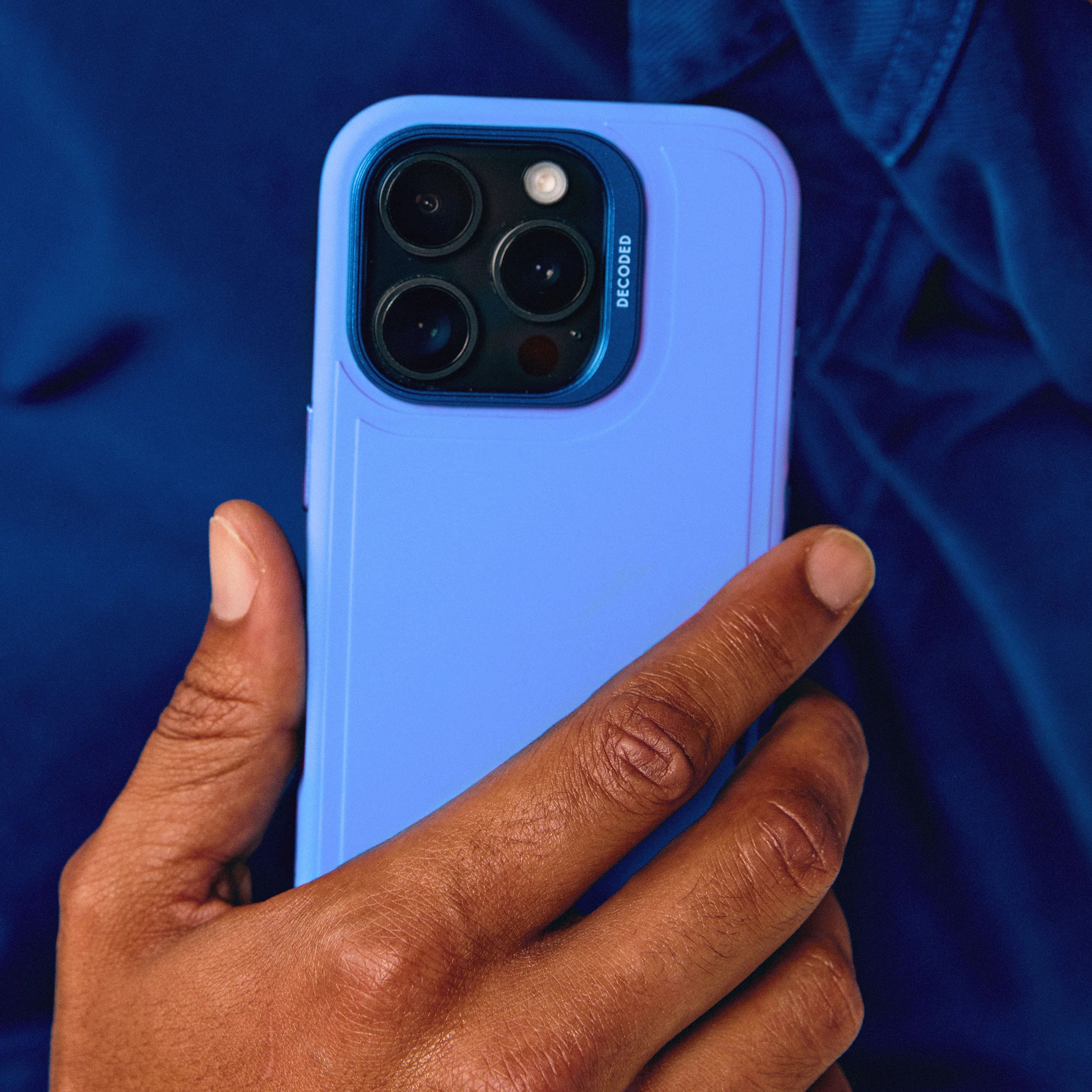 AntiMicrobial Silicone Stacks Case | Super Sonic Blue | iPhone 16 Pro Max | D25IPO16PMBCST9SC - Image 3
