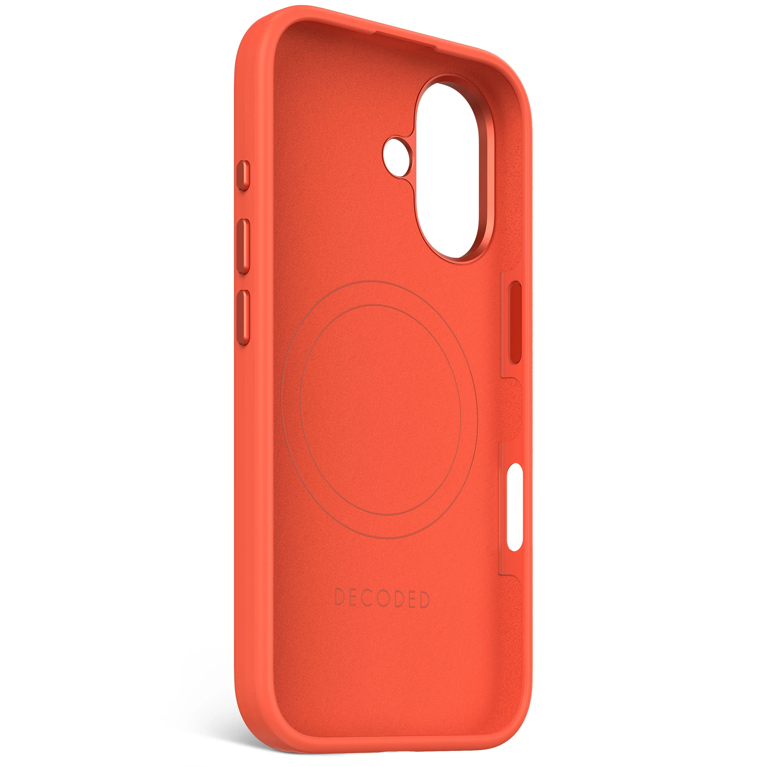 AntiMicrobial Silicone Stacks Case | Tangerine Orange | iPhone 16 | D25IPO16BCST9TE - Image 4