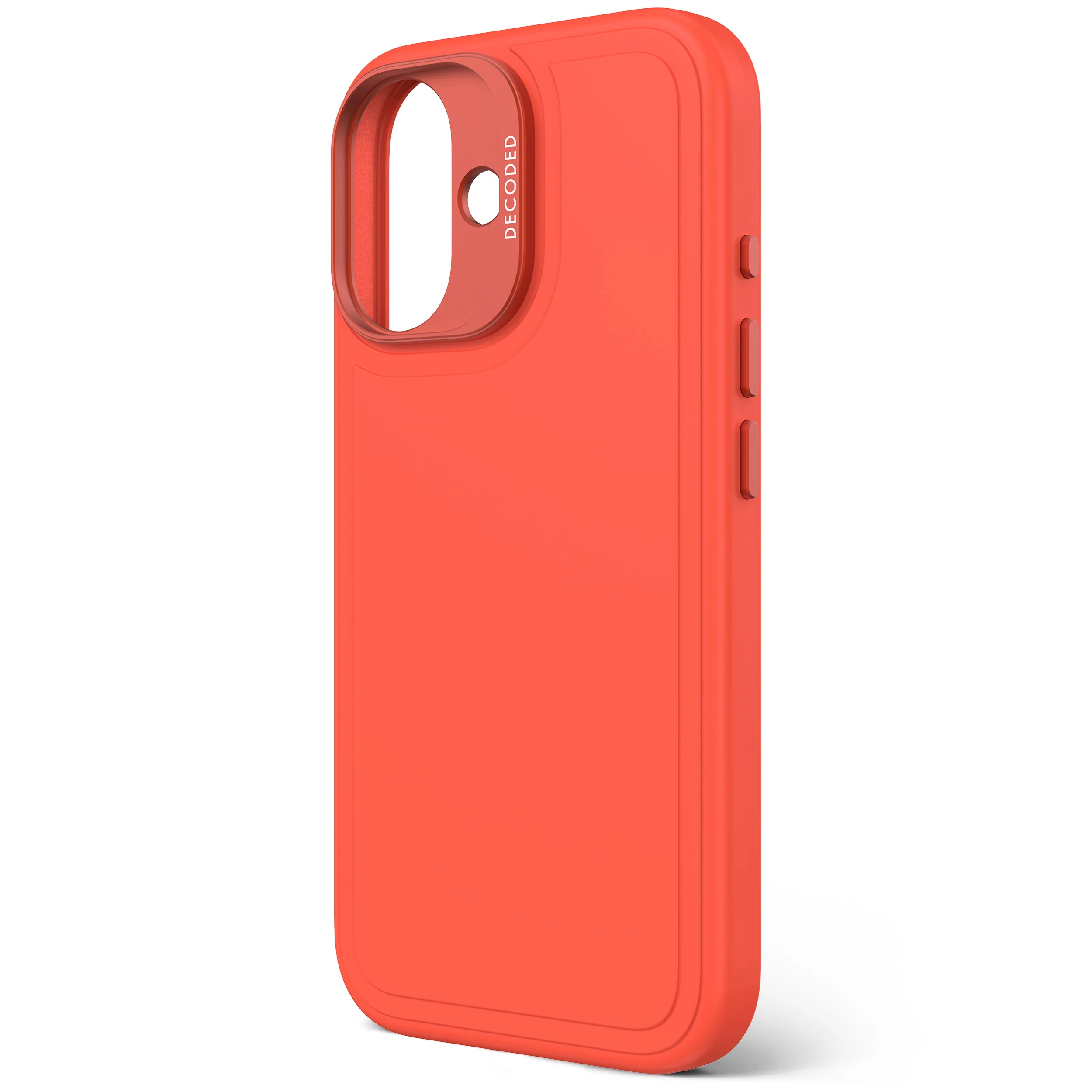 AntiMicrobial Silicone Stacks Case | Tangerine Orange | iPhone 16 | D25IPO16BCST9TE - Image 8