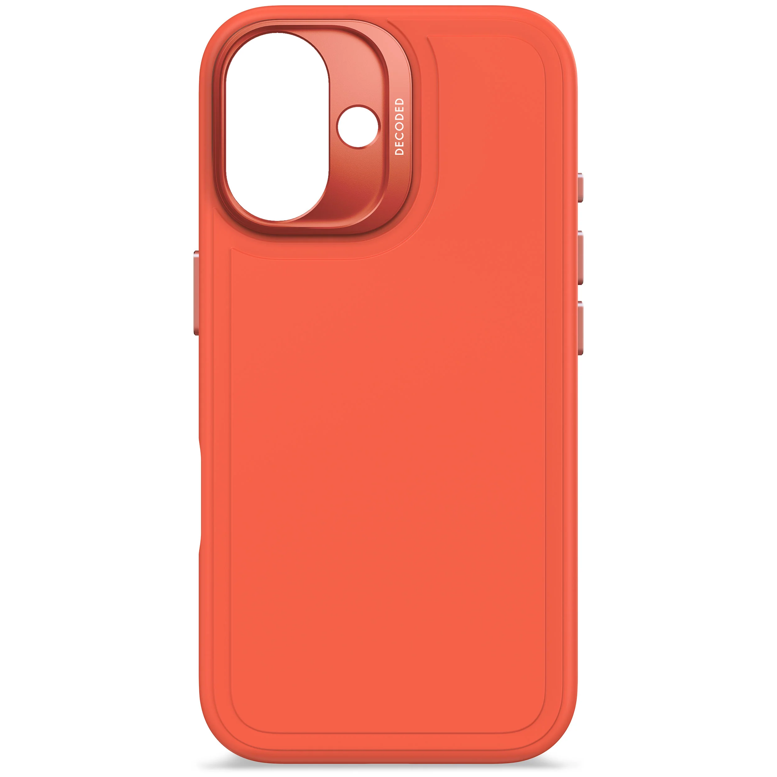 AntiMicrobial Silicone Stacks Case | Tangerine Orange | iPhone 16 | D25IPO16BCST9TE - Image 9
