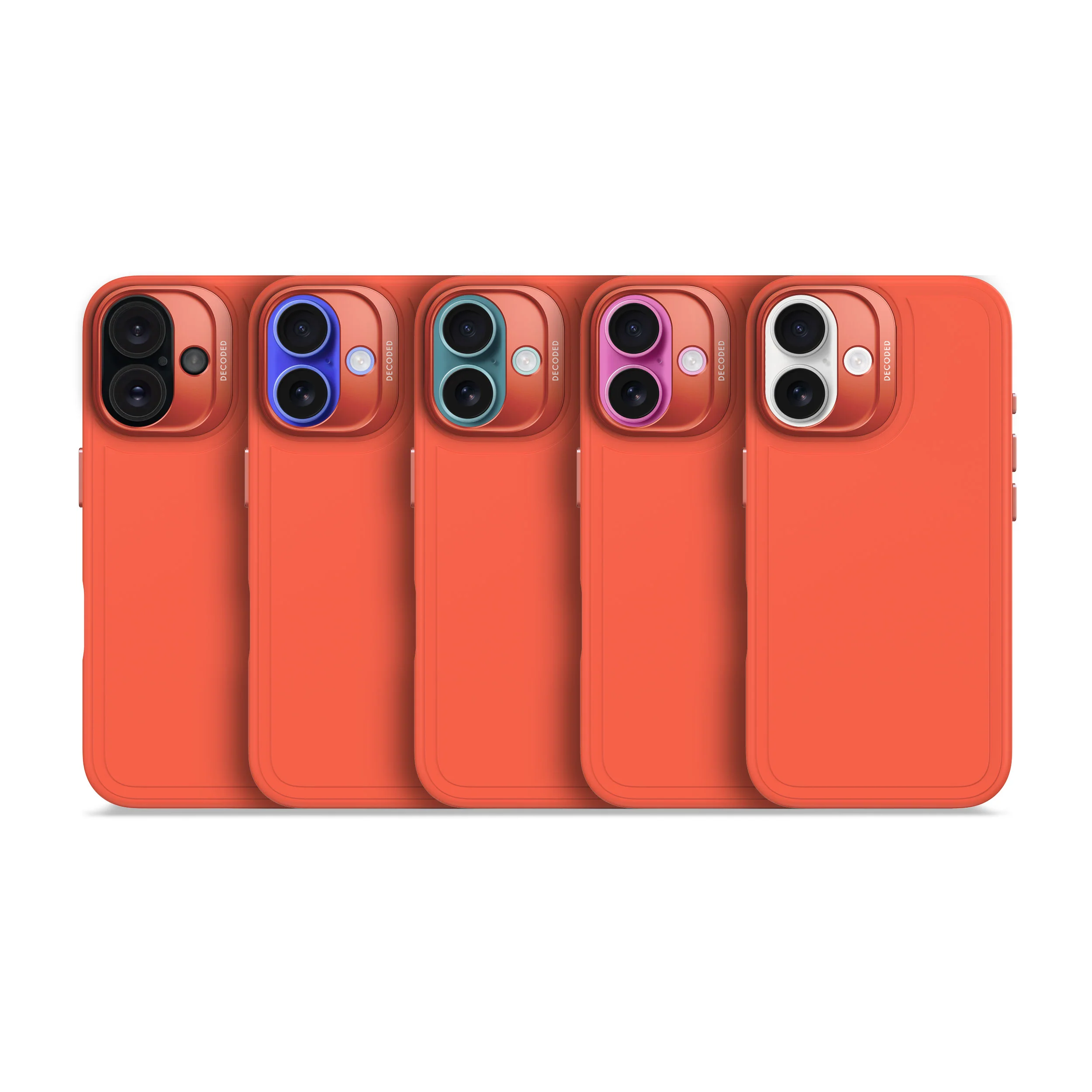 AntiMicrobial Silicone Stacks Case | Tangerine Orange | iPhone 16 Plus | D25IPO16PLBCST9TE - Image 10