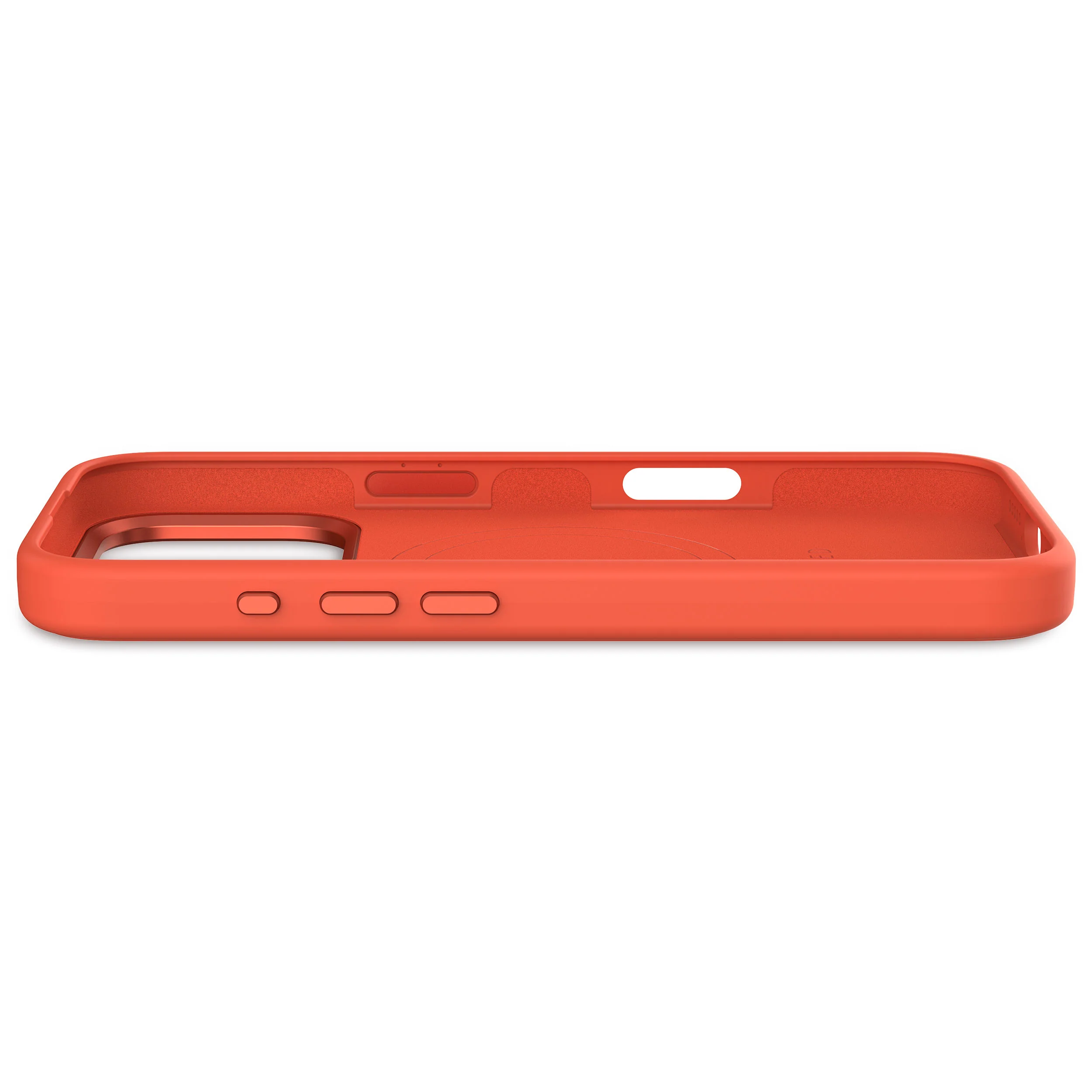 AntiMicrobial Silicone Stacks Case | Tangerine Orange | iPhone 16 Pro | D25IPO16PBCST9TE - Image 6