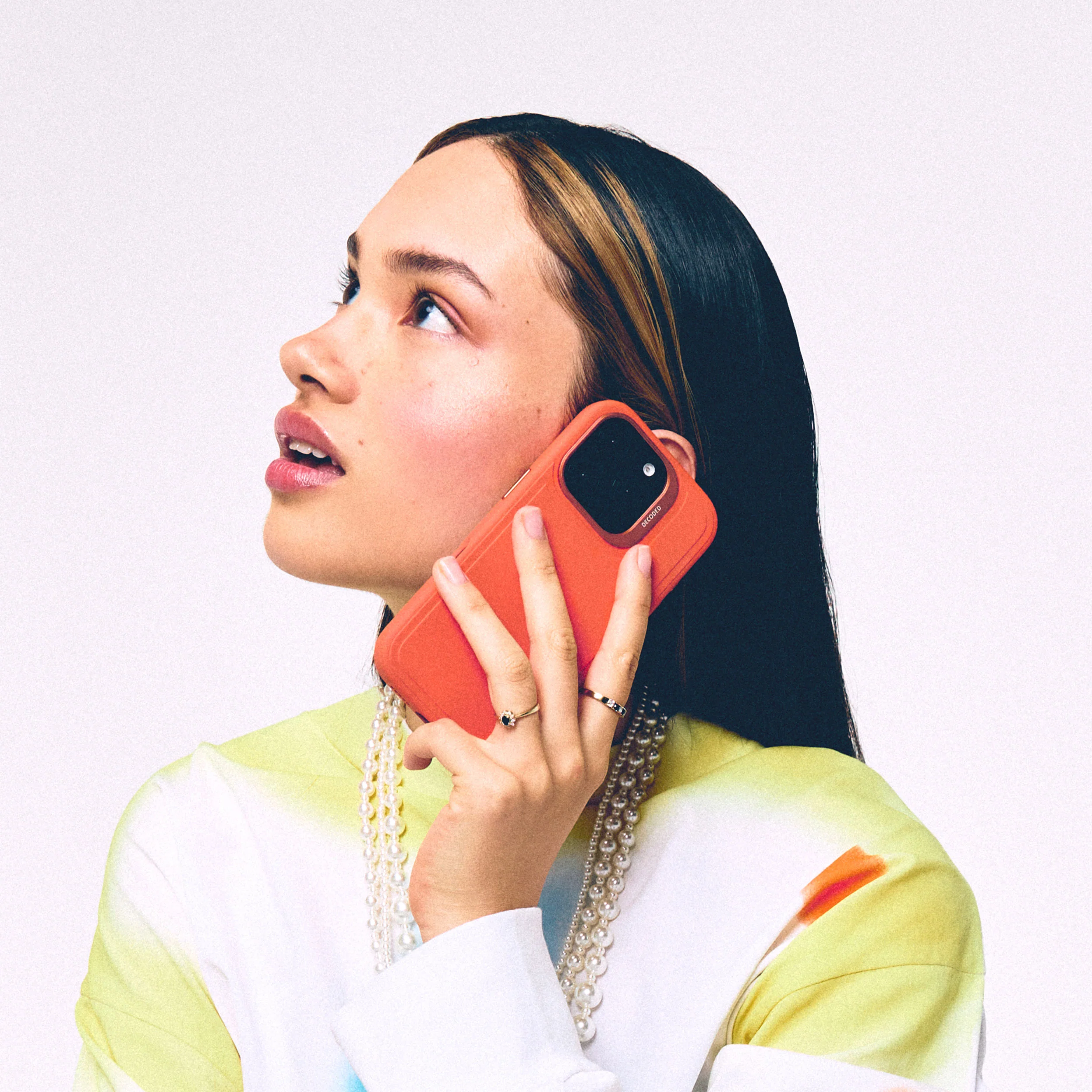 AntiMicrobial Silicone Stacks Case | Tangerine Orange | iPhone 16 Pro Max | D25IPO16PMBCST9TE - Image 5