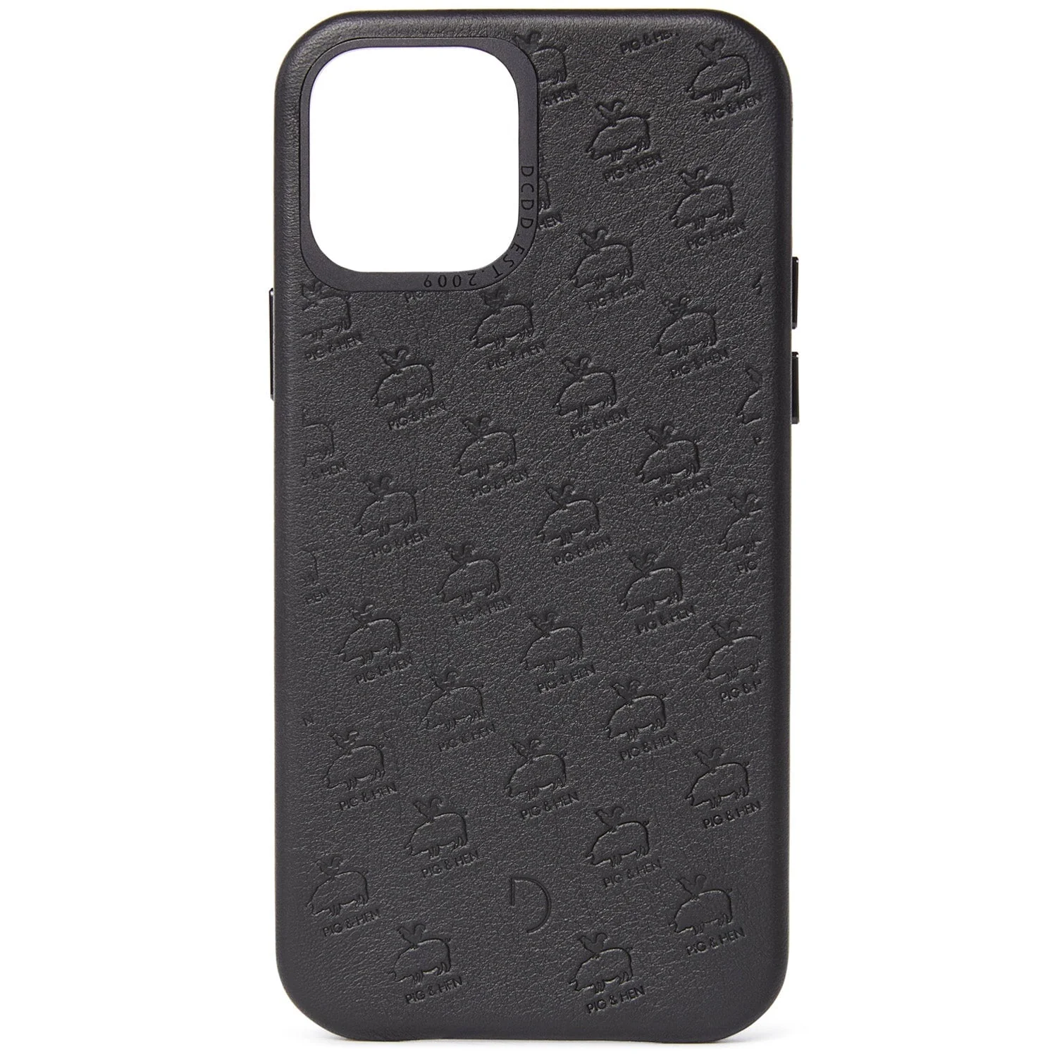 Leather Back Cover Pig & Hen | Black - Image 6