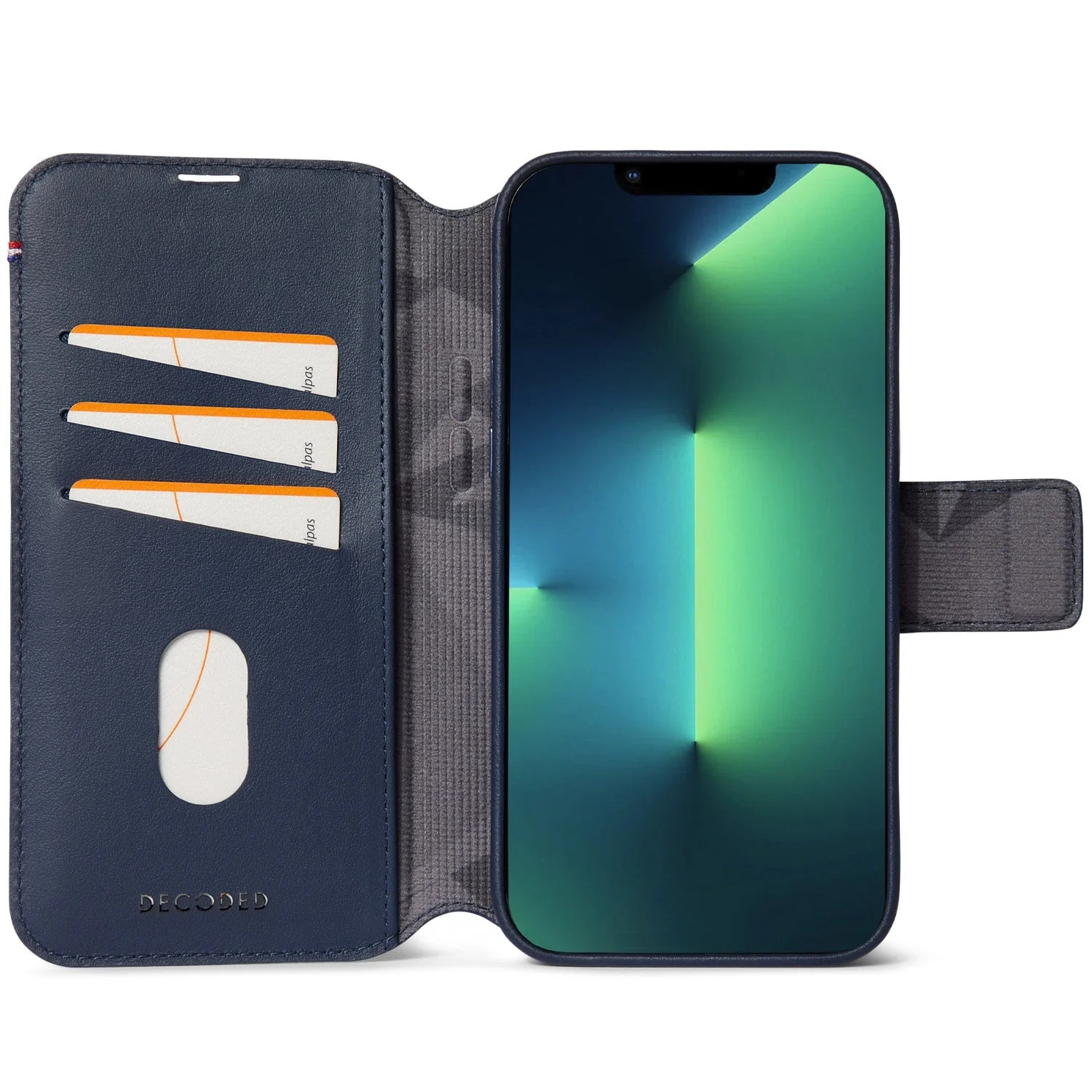 Leather Detachable Wallet Case | Navy | iPhone 14 Pro | D23IPO14PDW5NY - Image 5