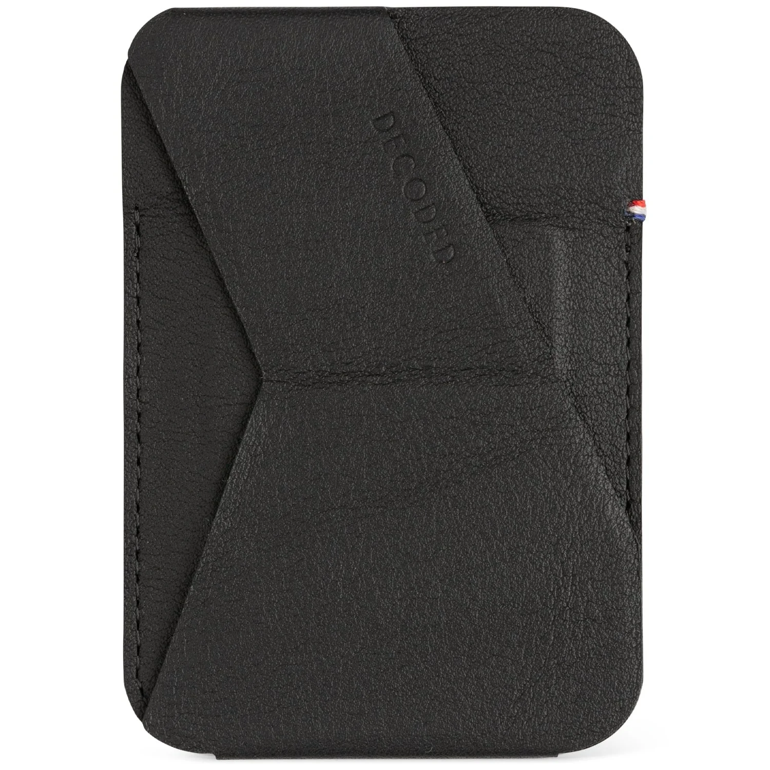 Leather MagSafe Card/Stand Sleeve | Black | D22MC2BK