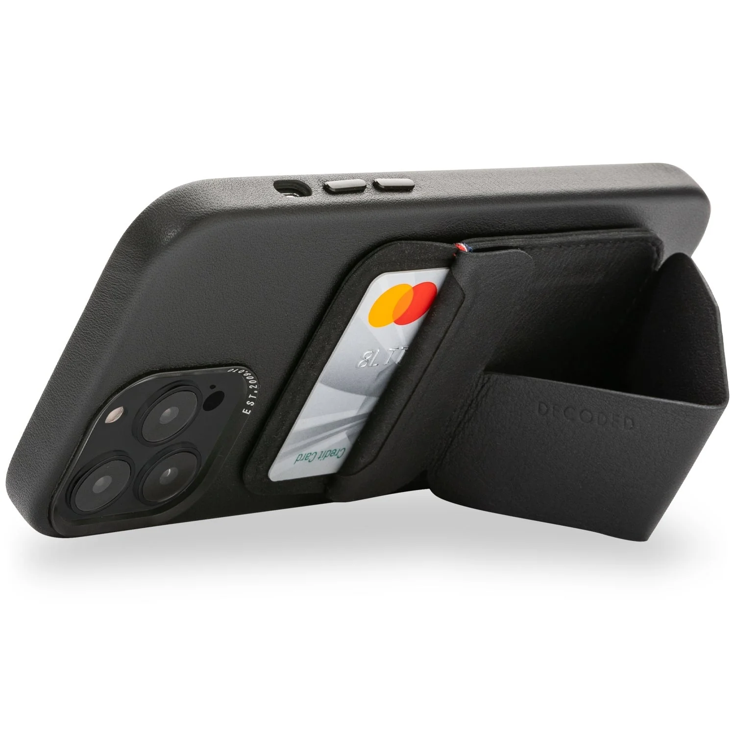 Leather MagSafe Card/Stand Sleeve | Black | D22MC2BK - Image 3