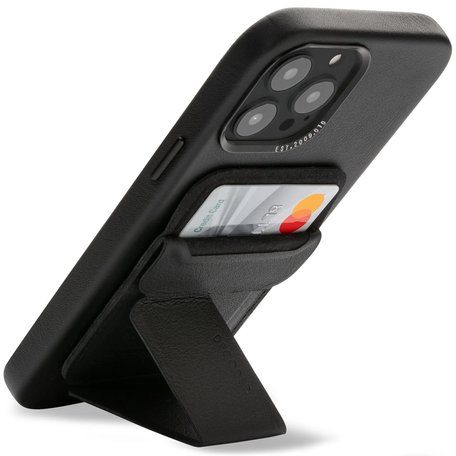 Leather MagSafe Card/Stand Sleeve | Black | D22MC2BK - Image 6