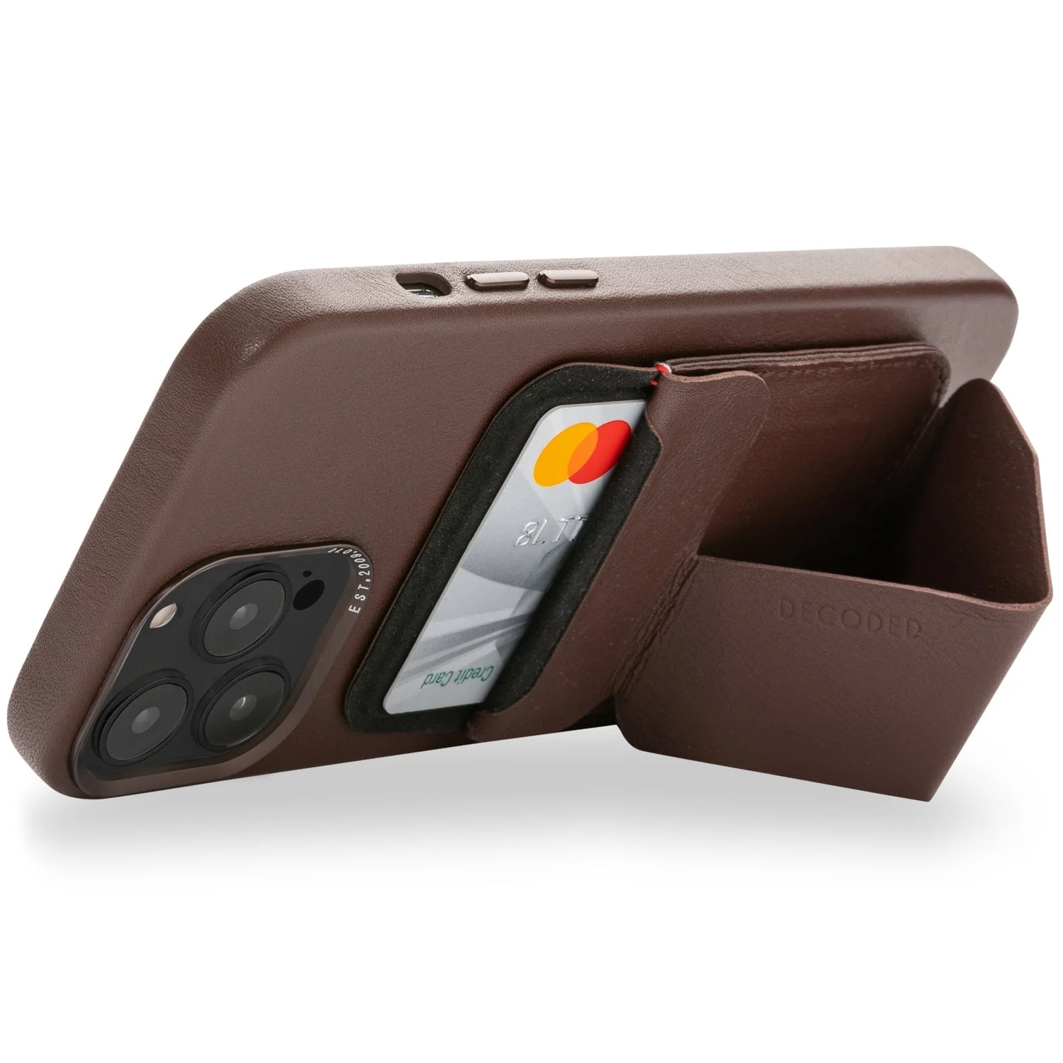 Leather MagSafe Card/Stand Sleeve | Chocolate Brown | D22MC2CHB - Image 3