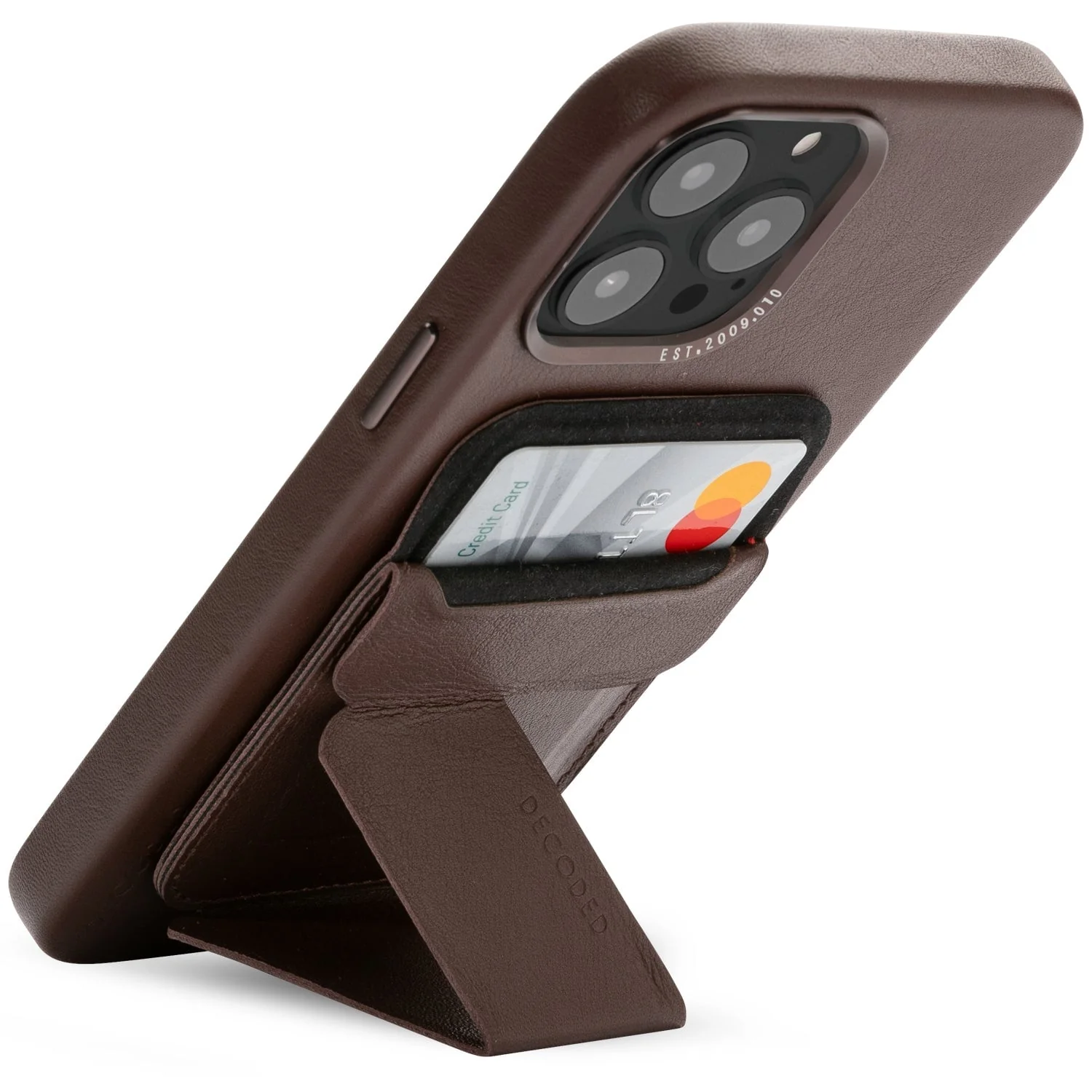 Leather MagSafe Card/Stand Sleeve | Chocolate Brown | D22MC2CHB - Image 6