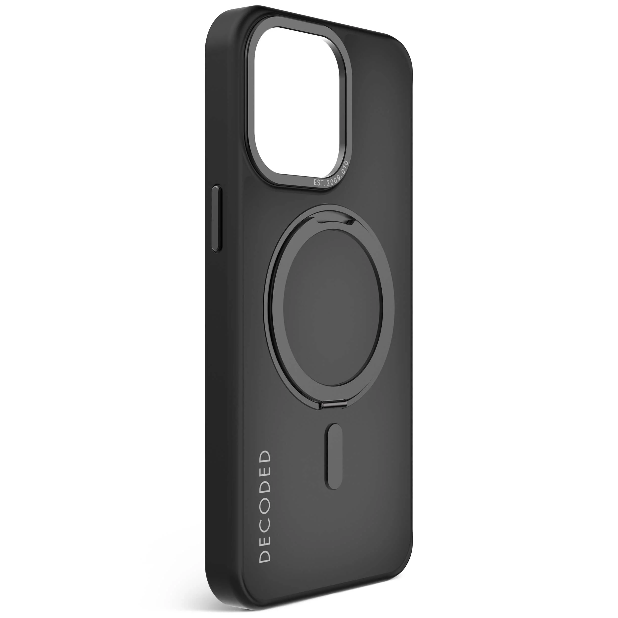 Recycled Plastic Transparent Loop Stand Back Case | Transparent Black | iPhone 15 Pro Max | D24IPO15PMLSBC1FK - Image 3