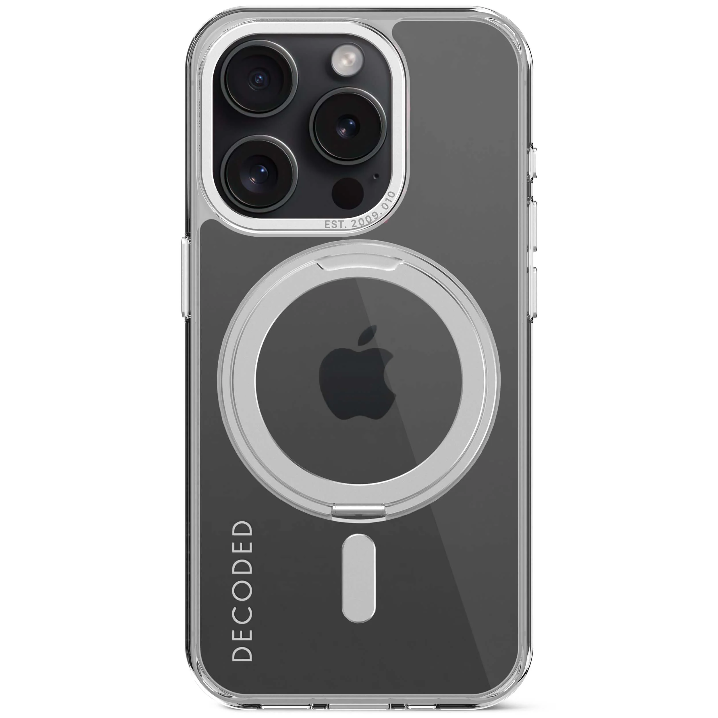 Recycled Plastic Transparant Loop Stand Back Case | Transparant | iPhone 15 Pro | D24IPO15PLSBC1TT