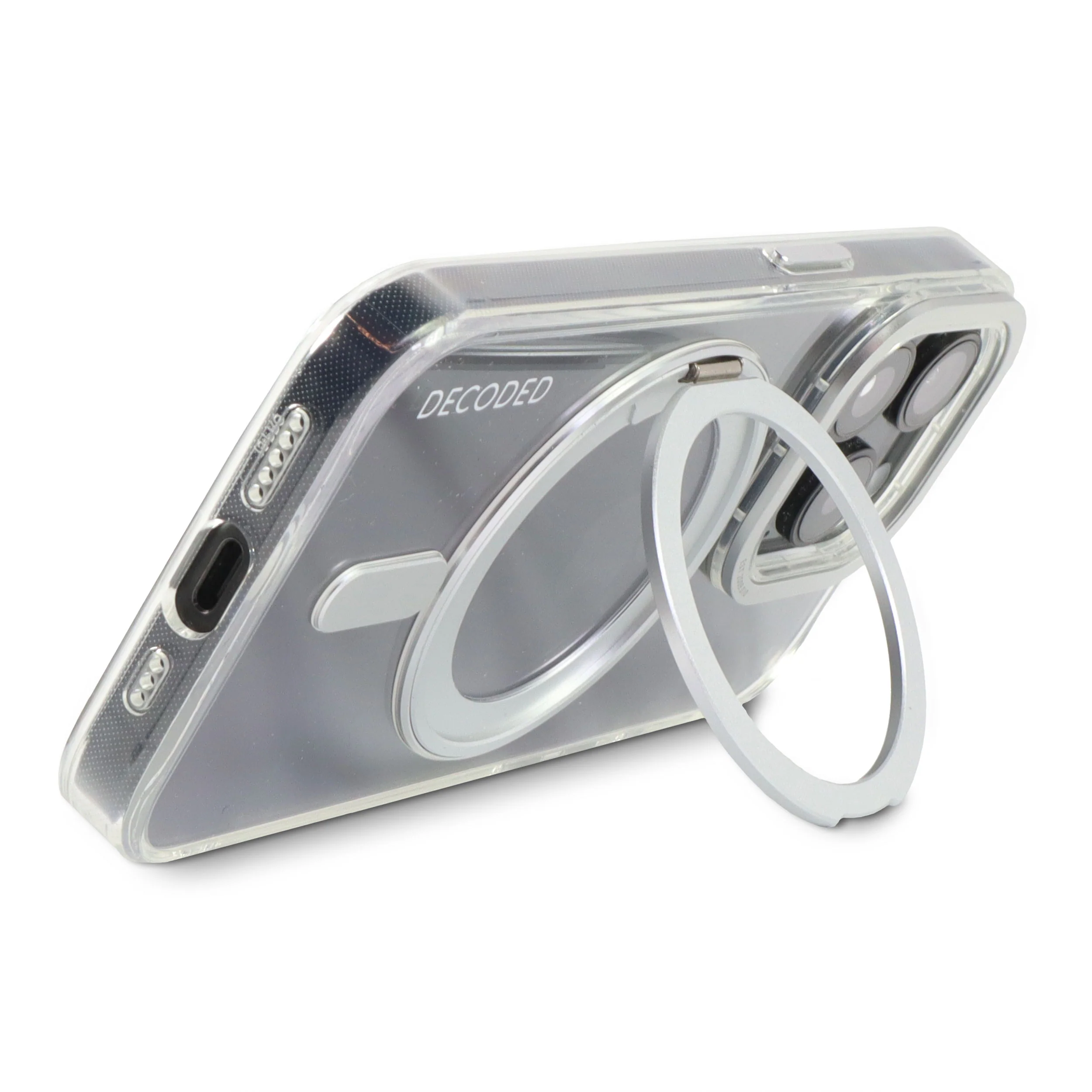 Recycled Plastic Transparant Loop Stand Back Case | Transparant | iPhone 15 Pro | D24IPO15PLSBC1TT - Image 6