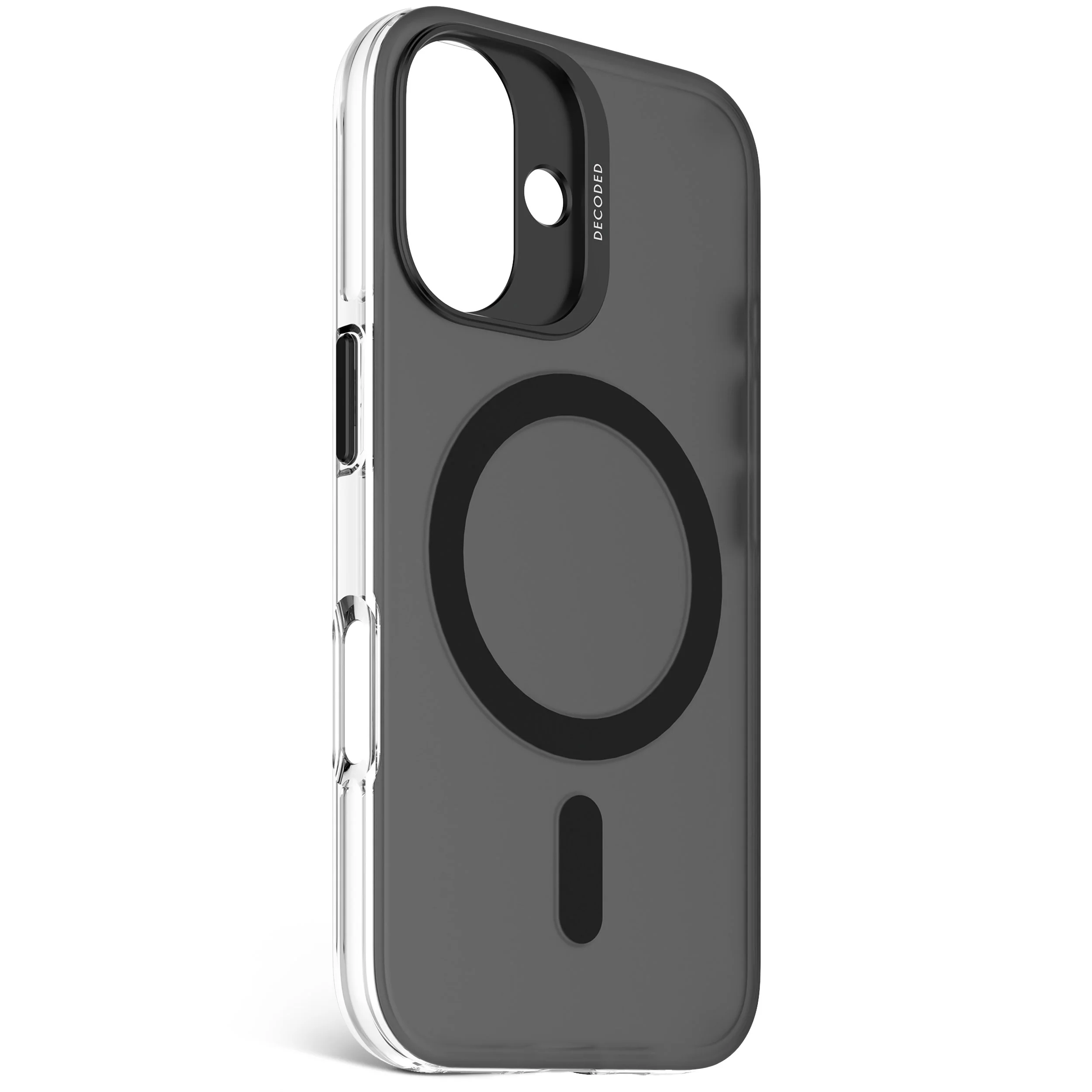 Recycled Plastic Transparent Clear Case | Frosted Black Transparent | iPhone 16 | D25IPO16BCT2FK - Image 2