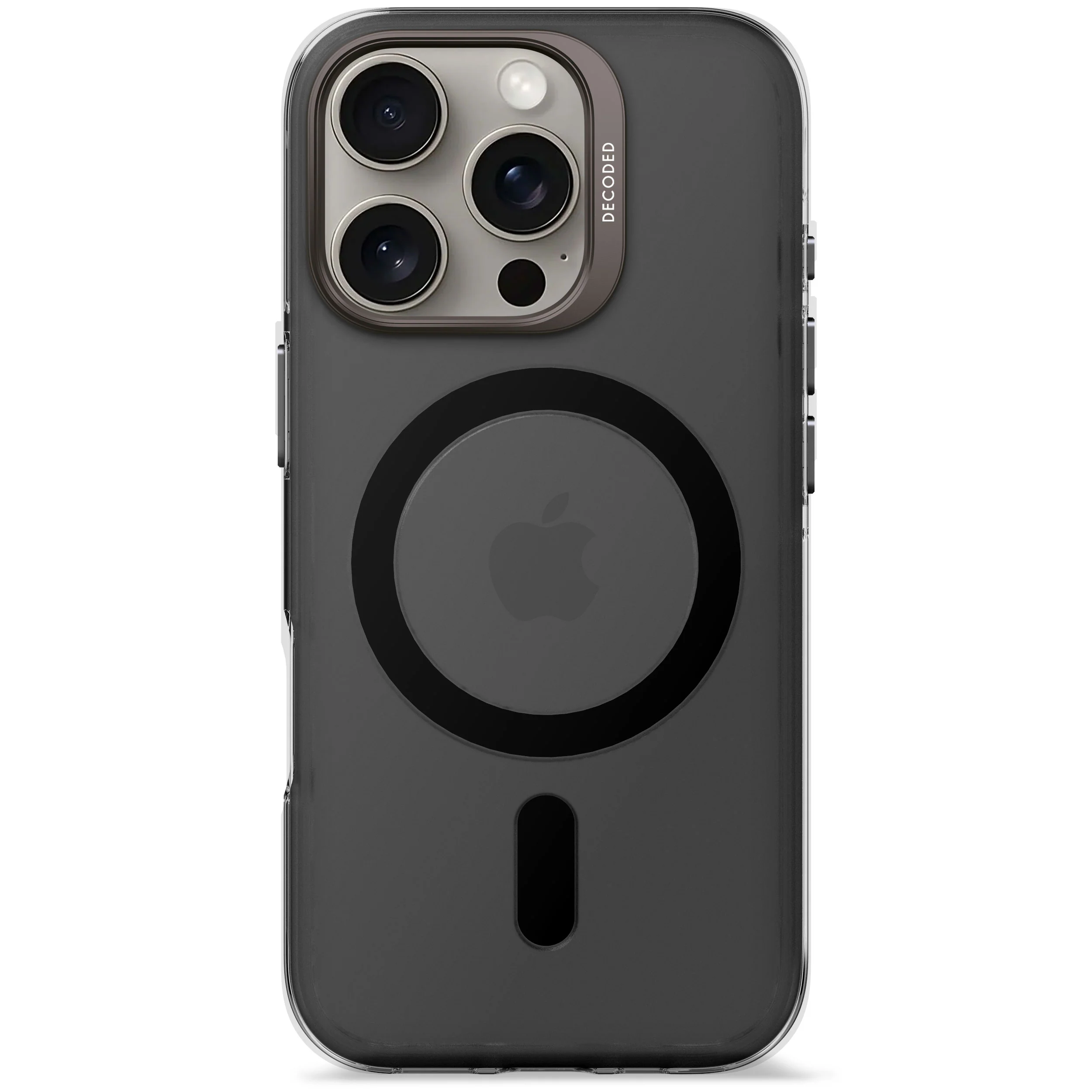 Recycled Plastic Transparent Clear Case | Frosted Black Transparent | iPhone 16 Pro | D25IPO16PBCT2FK