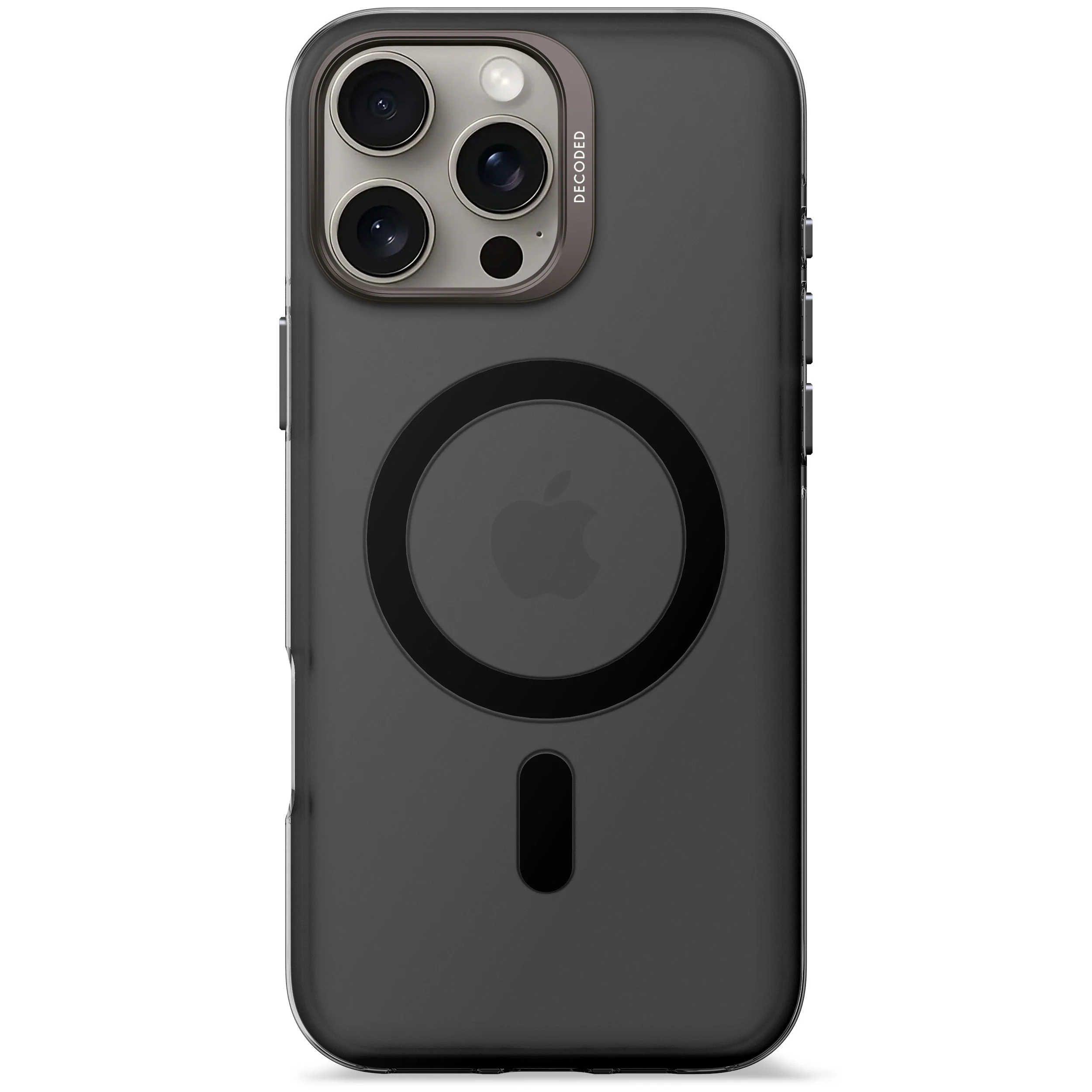 Recycled Plastic Transparent Clear Case | Frosted Black Transparent | iPhone 16 Pro Max | D25IPO16PMBCT2FK