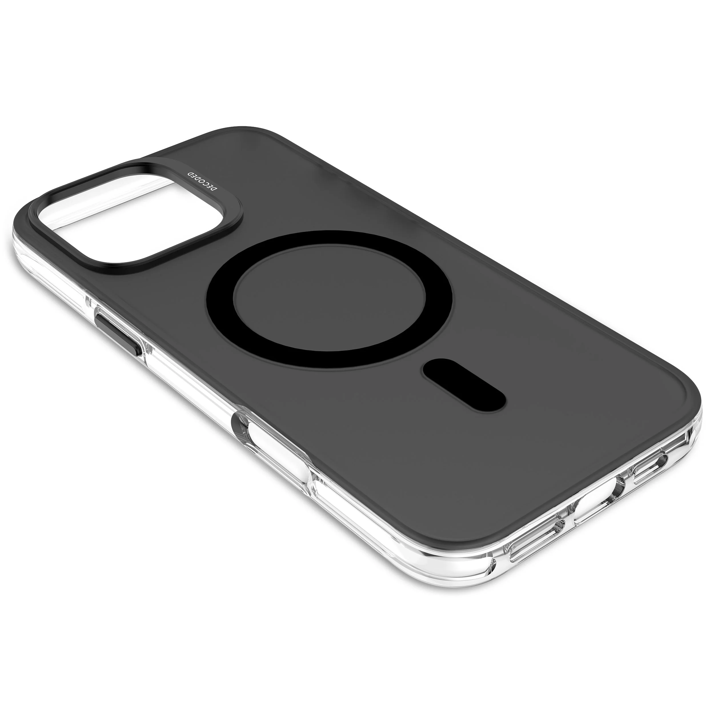 Recycled Plastic Transparent Clear Case | Frosted Black Transparent | iPhone 16 Pro Max | D25IPO16PMBCT2FK - Image 6