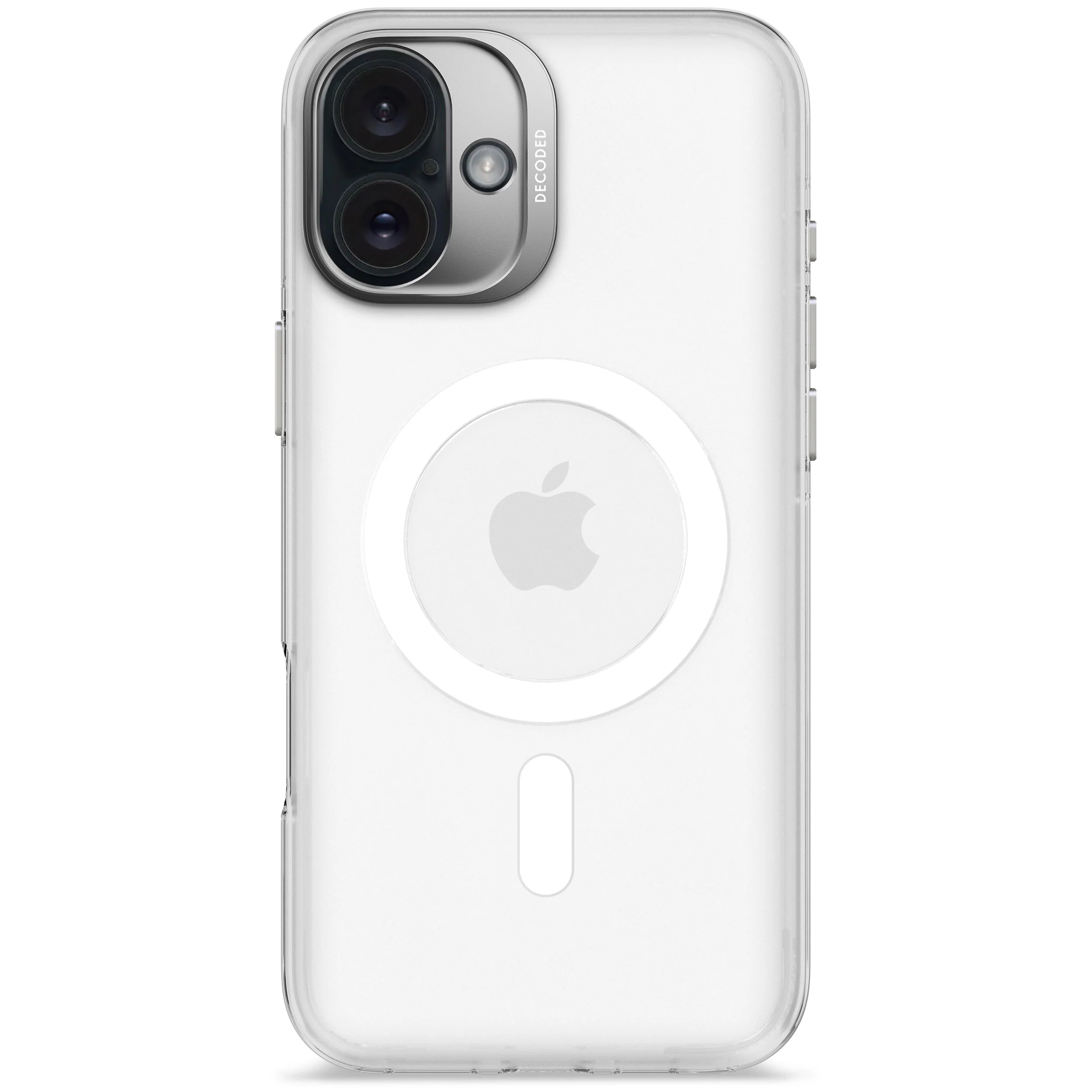 Recycled Plastic Transparent Clear Case | Frosted White Transparent | iPhone 16 Plus | D25IPO16PLBCT2FE