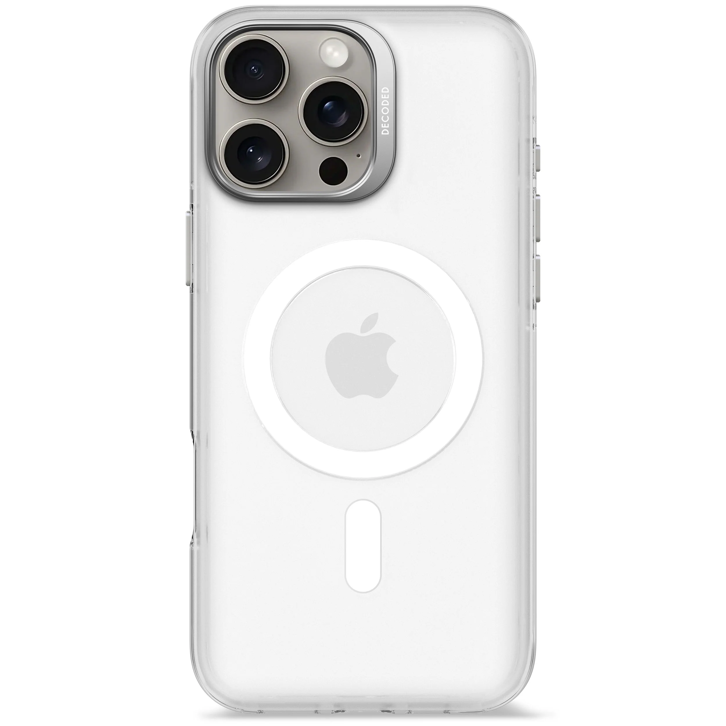 Recycled Plastic Transparent Clear Case | Frosted White Transparent | iPhone 16 Pro Max | D25IPO16PMBCT2FE