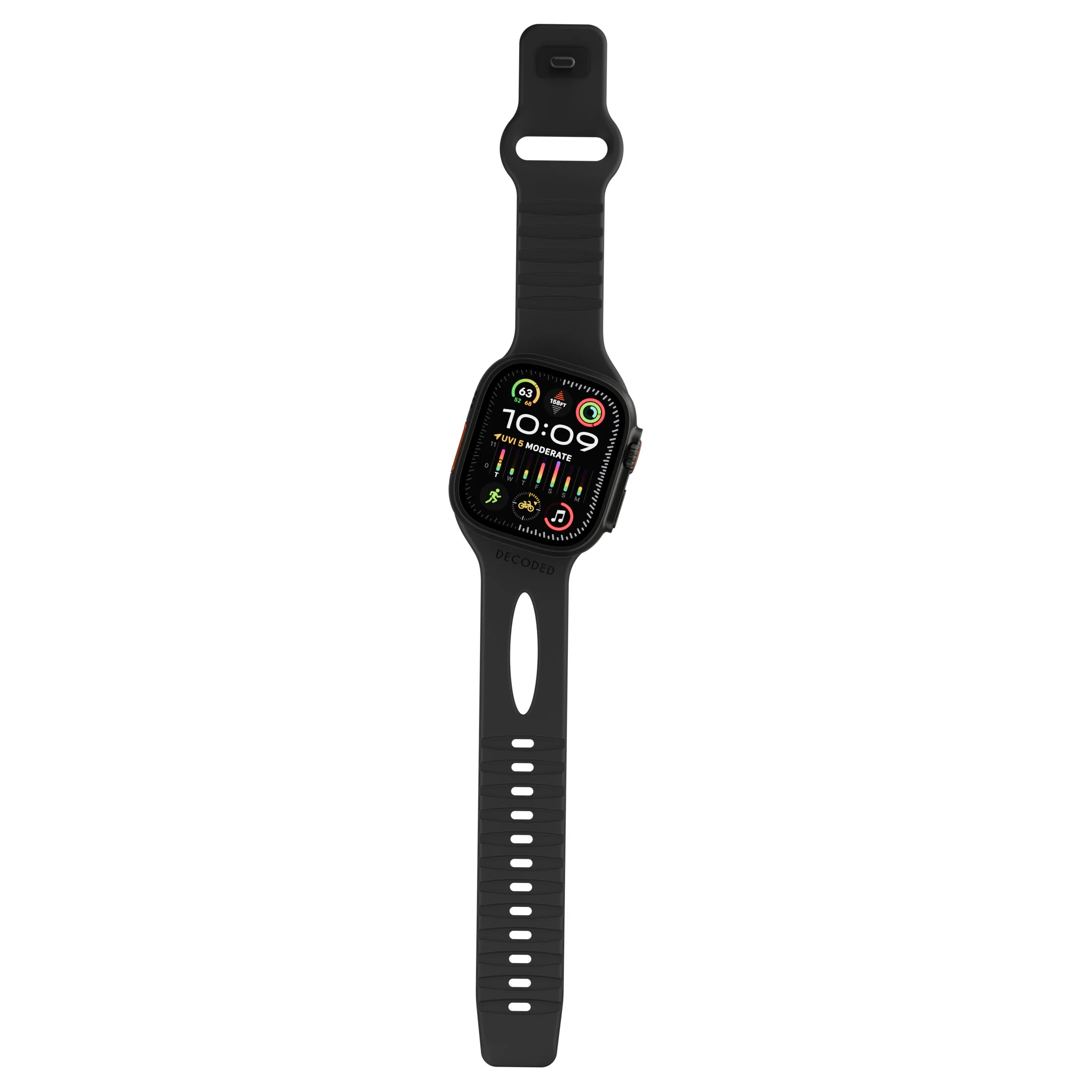 Silicone Ares Loop Watch Band | Black | 38mm to 42mm | D26AWS42ALS1BK