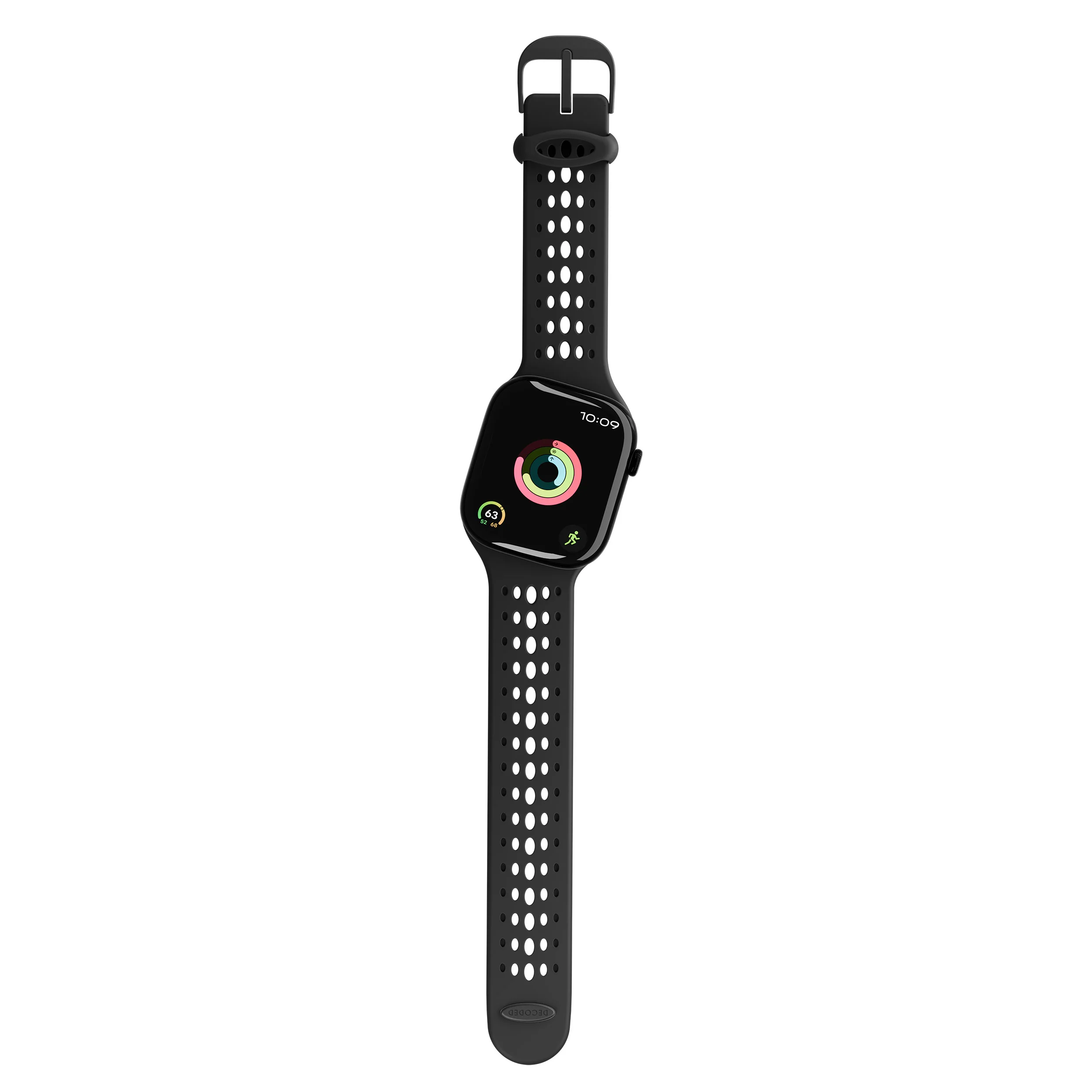 Silicone Ares O Buckle Watch Band | Black | 38mm to 42mm | D26AWS42ABS1BK