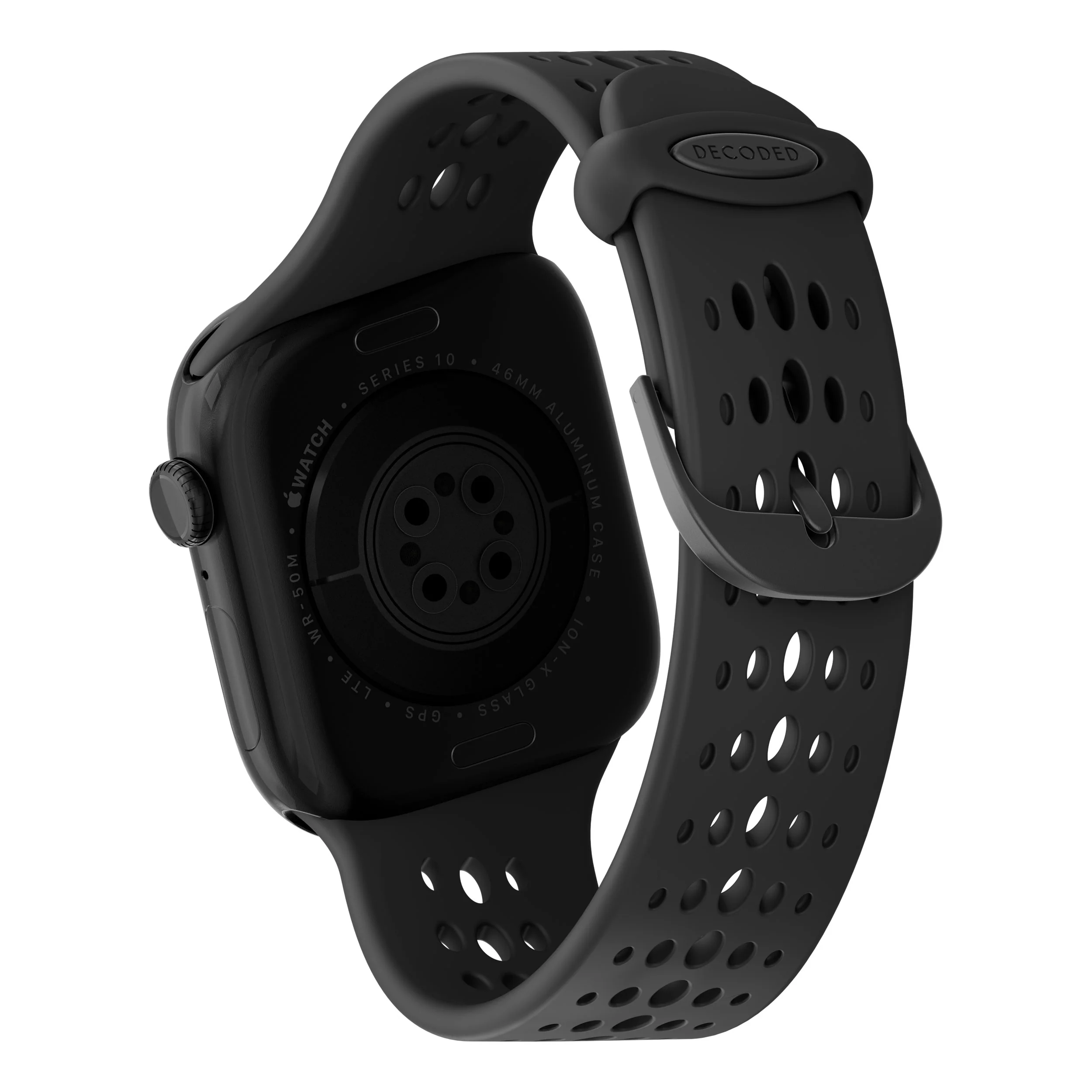 Silicone Ares O Buckle Watch Band | Black | 38mm to 42mm | D26AWS42ABS1BK - Image 3