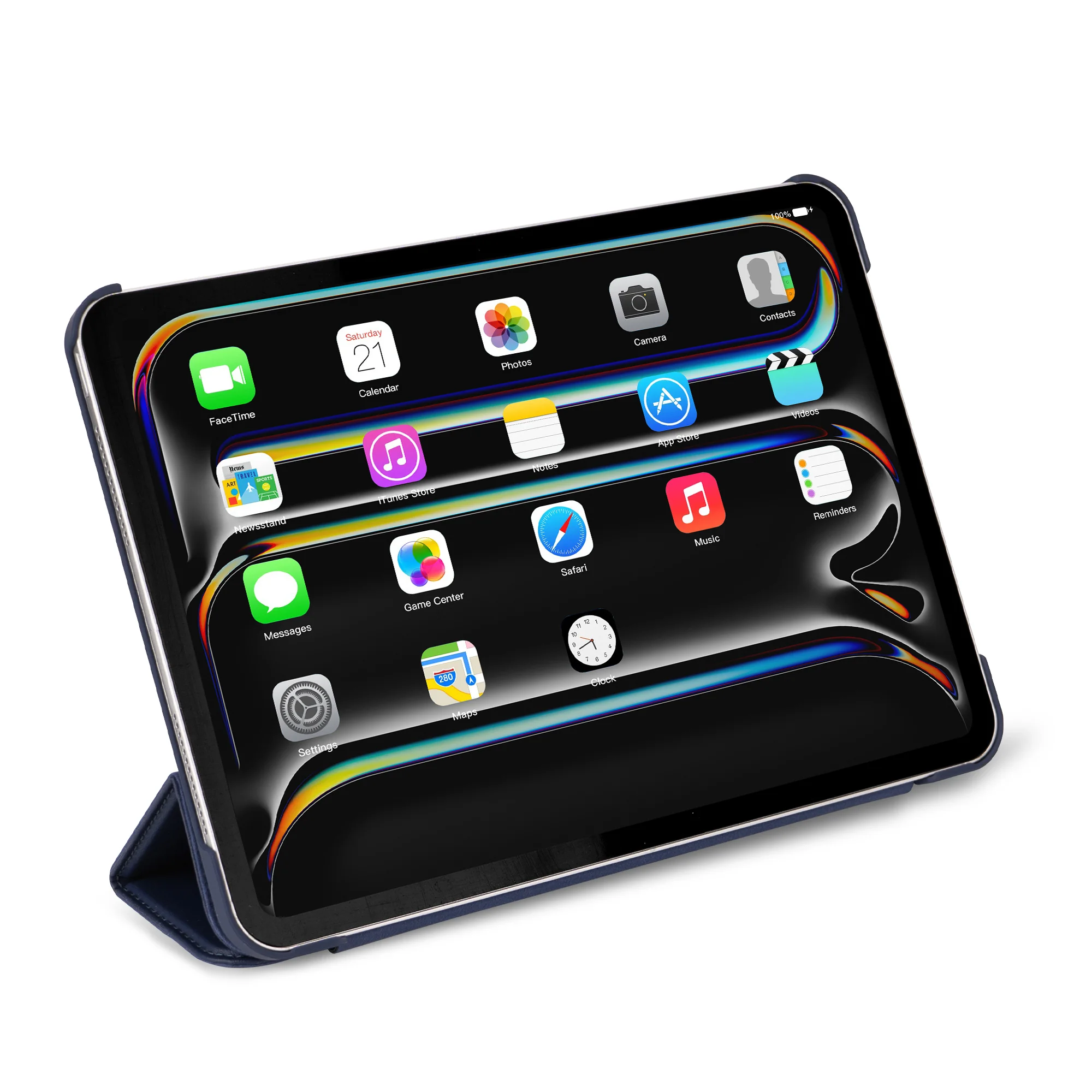 Textured Silicone Slim Cover | Navy Peony | iPad Pro 13" M4 & M5 | D24IPAP129SC1NE - Image 8