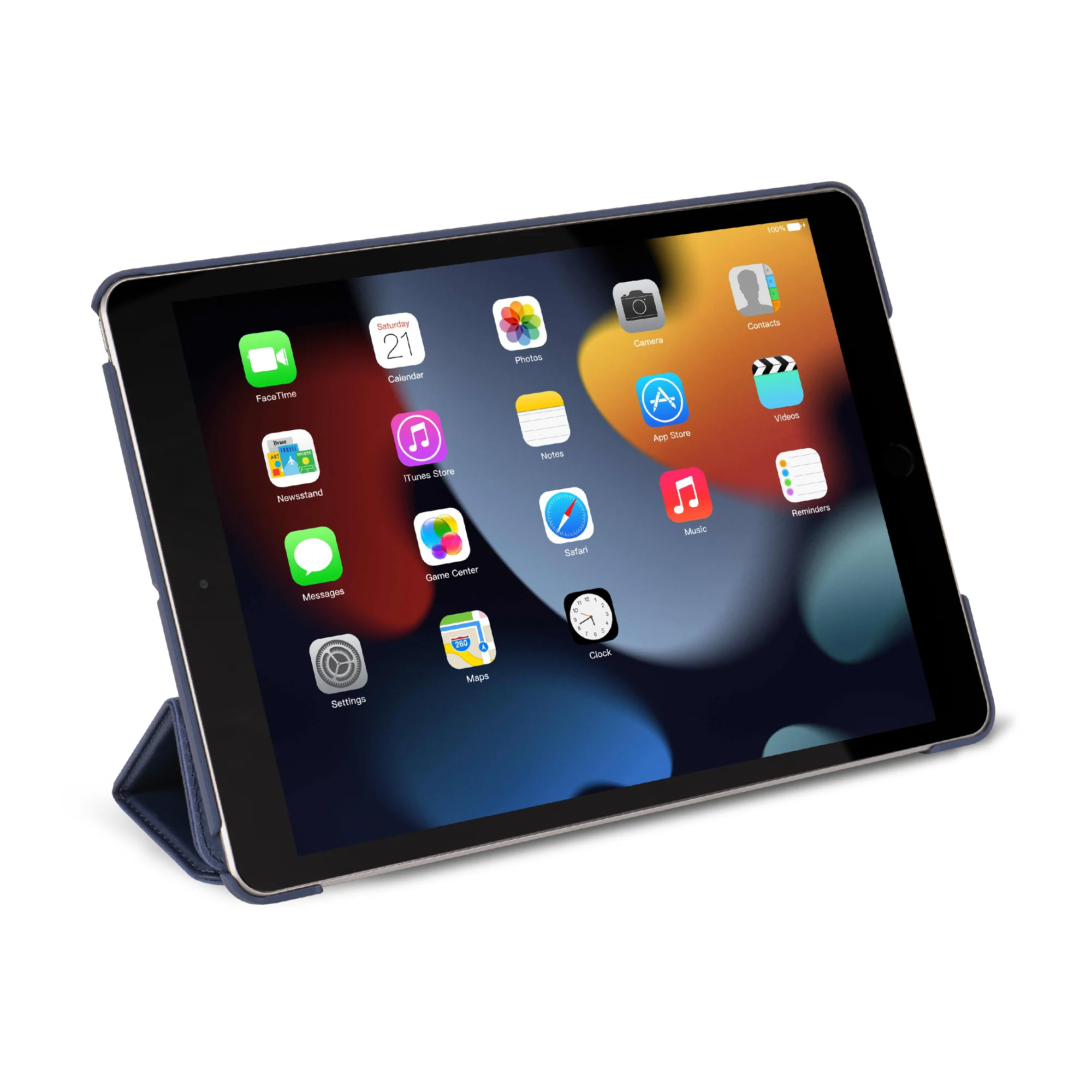 Textured Silicone Slim Cover | Navy Peony | iPad 7th-8th-9th gen | D24IPA102SC1NE - Image 8